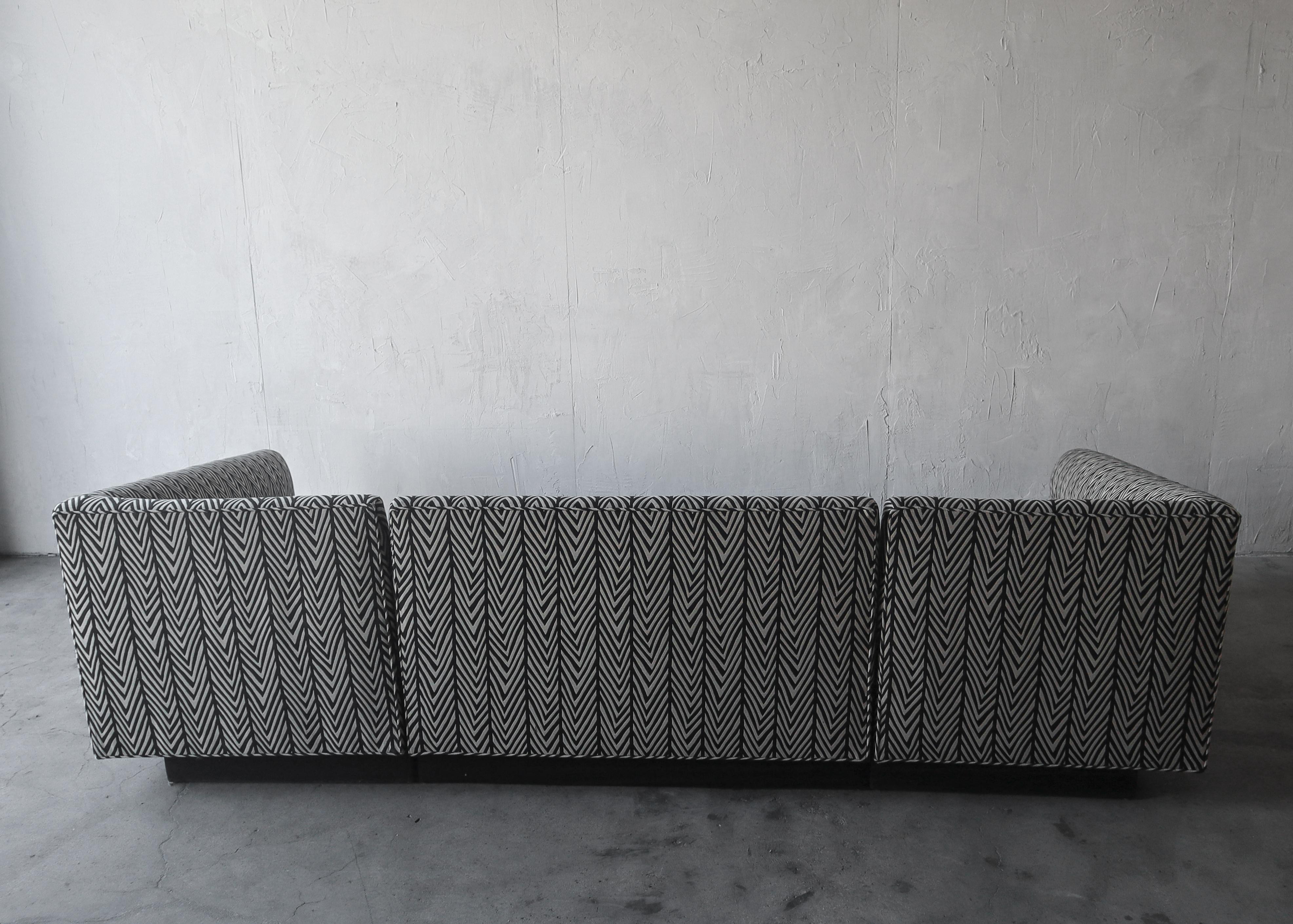 Post Modern Illuminated Base Sofa by Steve Chase In Excellent Condition In Las Vegas, NV