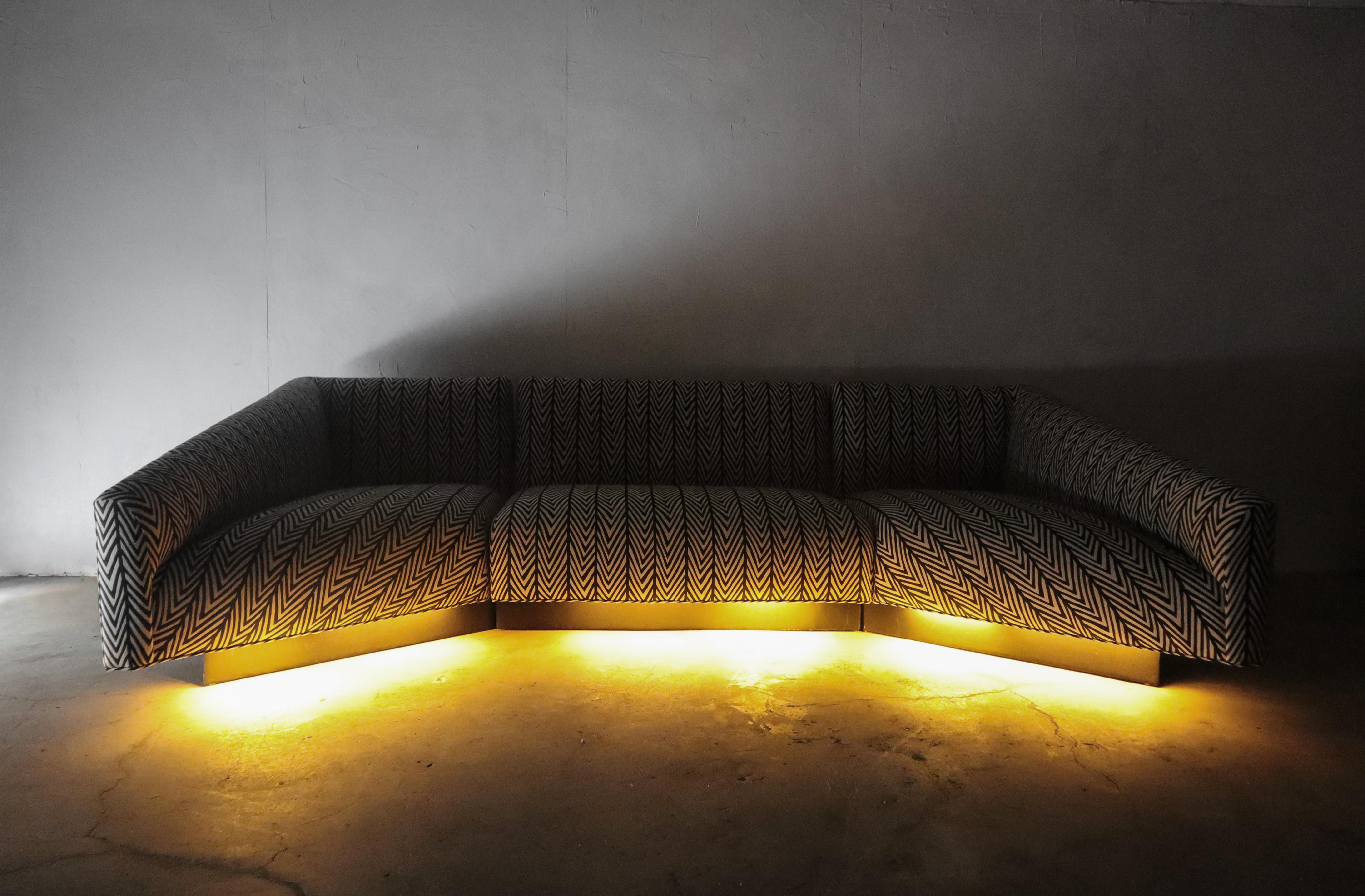 20th Century Post Modern Illuminated Base Sofa by Steve Chase