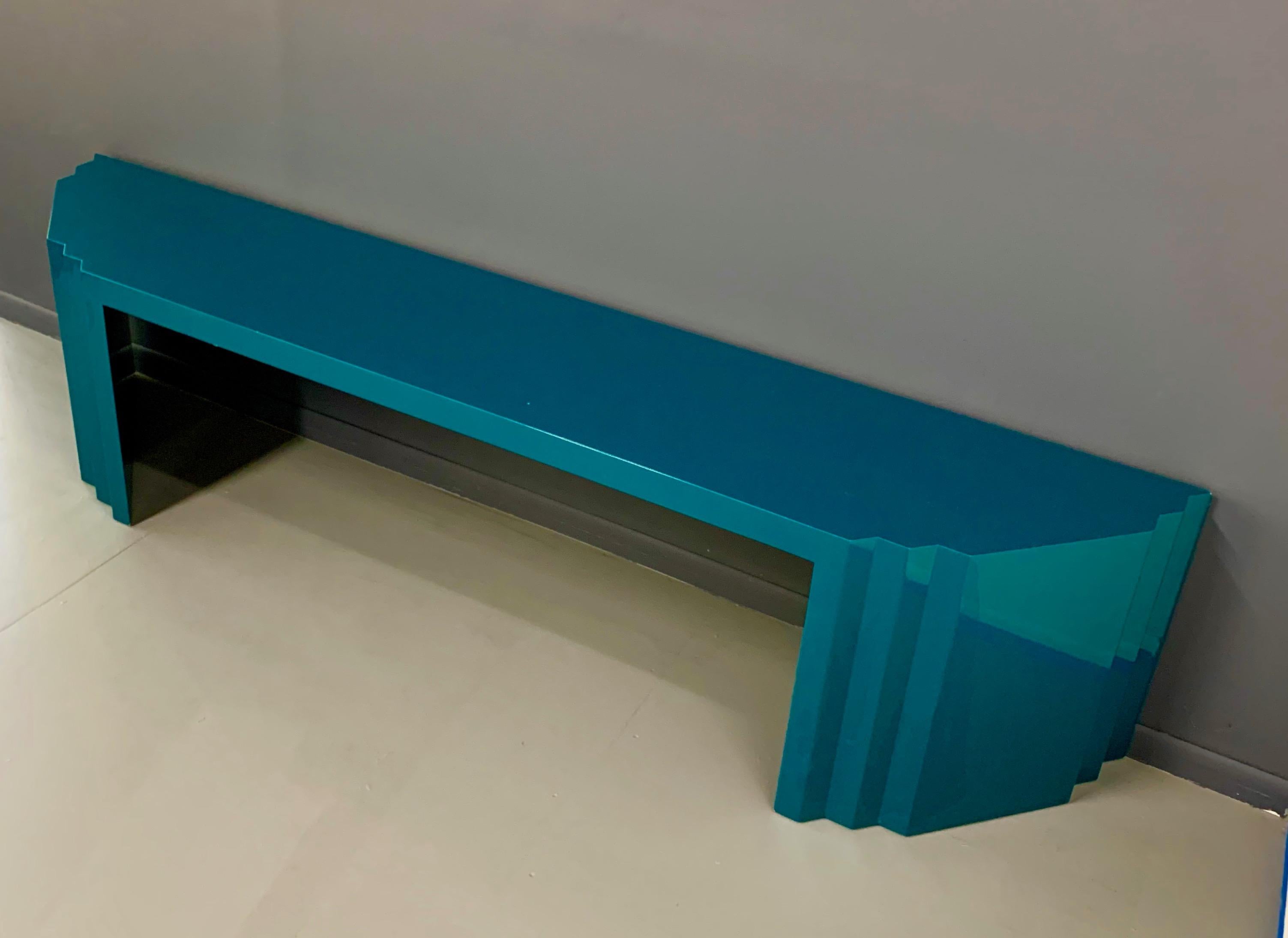 Postmodern Impressive Console Table in the Style of Sottsass In Good Condition In Philadelphia, PA