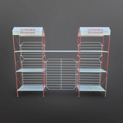 Post modern industrial freestanding shelving unit, Italy 1970s