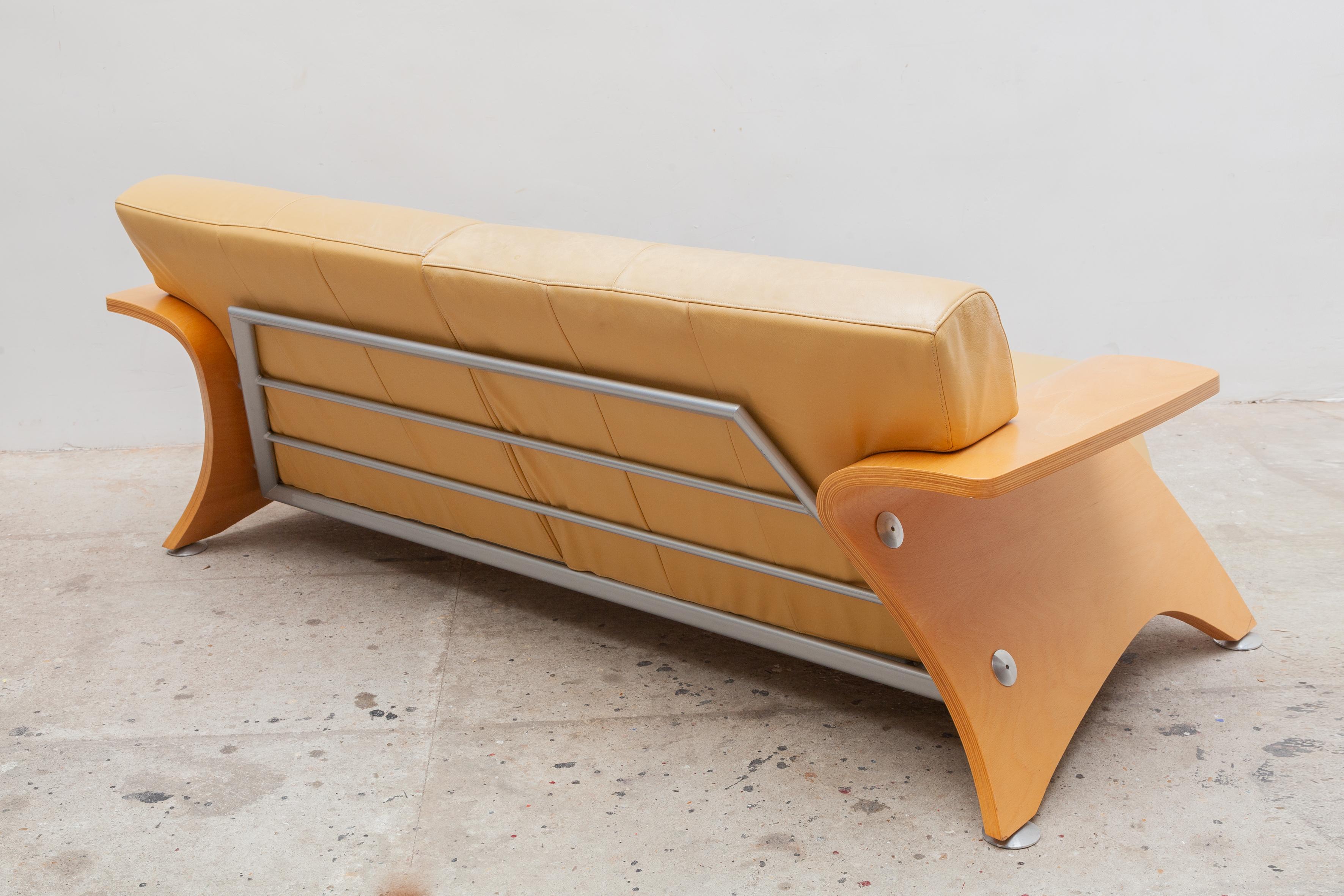Molded Postmodern Italian 1980s Sofa, Two-Seat For Sale