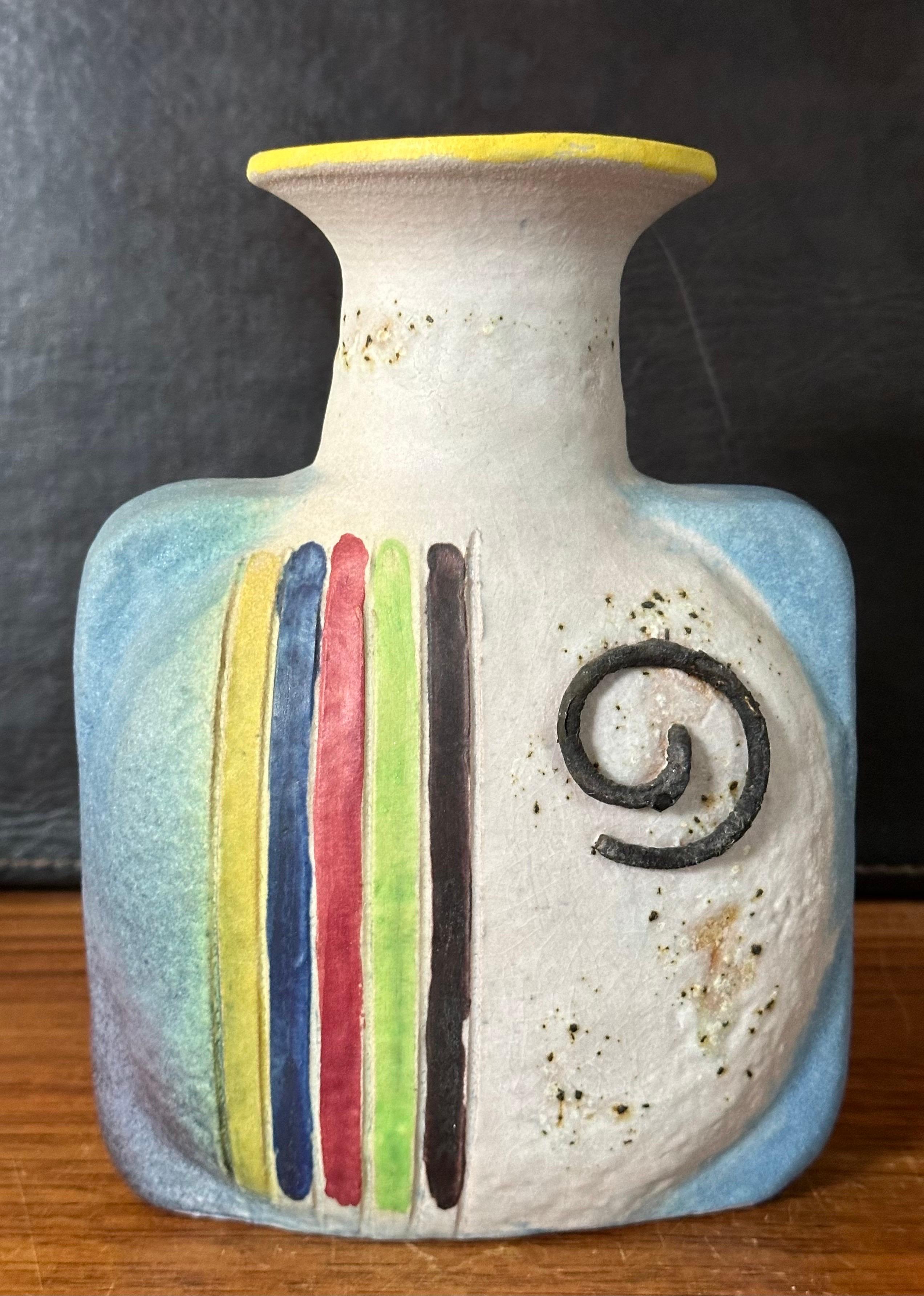 Post-Modern Italian Ceramic Vase by Ivo de Santis for Gli Etruschi For Sale 11