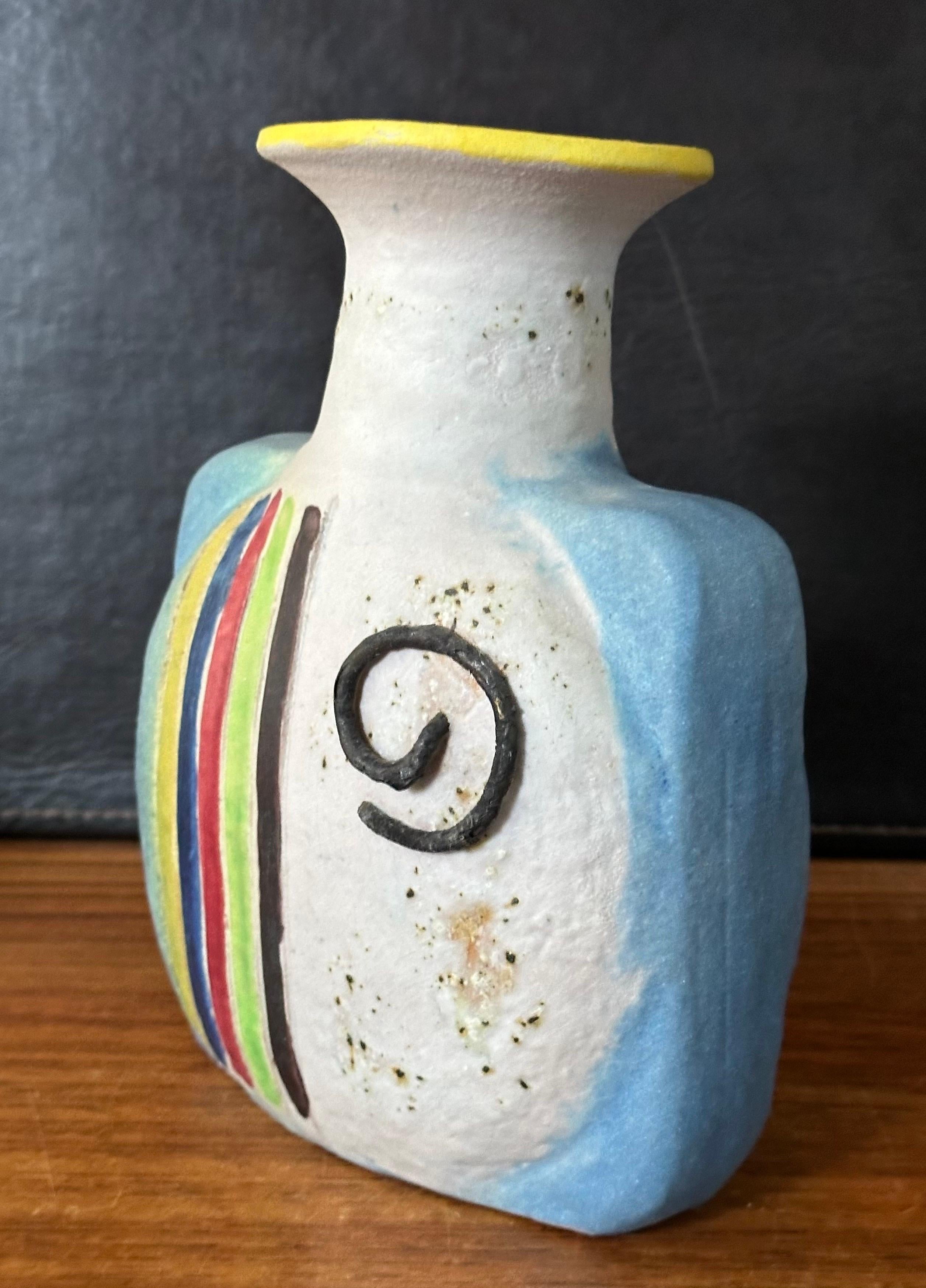 Post-Modern Italian Ceramic Vase by Ivo de Santis for Gli Etruschi For Sale 1