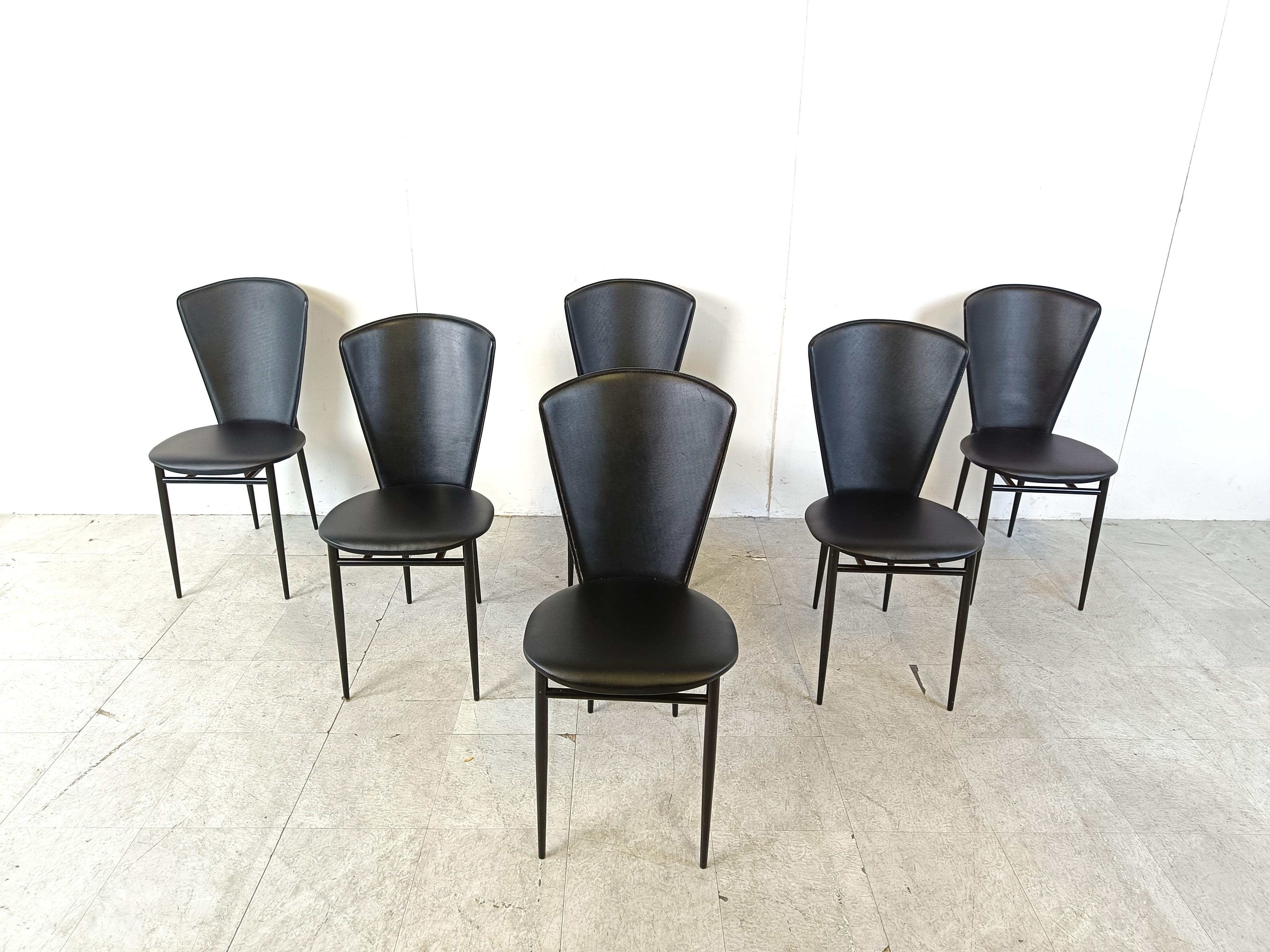 Post-Modern Post modern italian dining chairs, 1980s  For Sale
