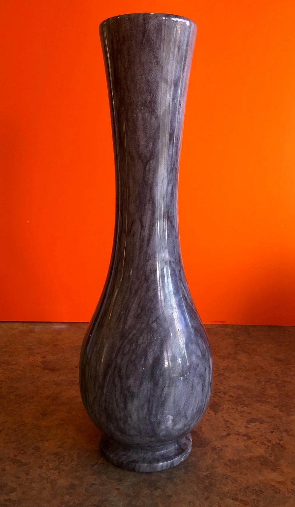 Post-Modern Postmodern Italian Grey Marble Vase 