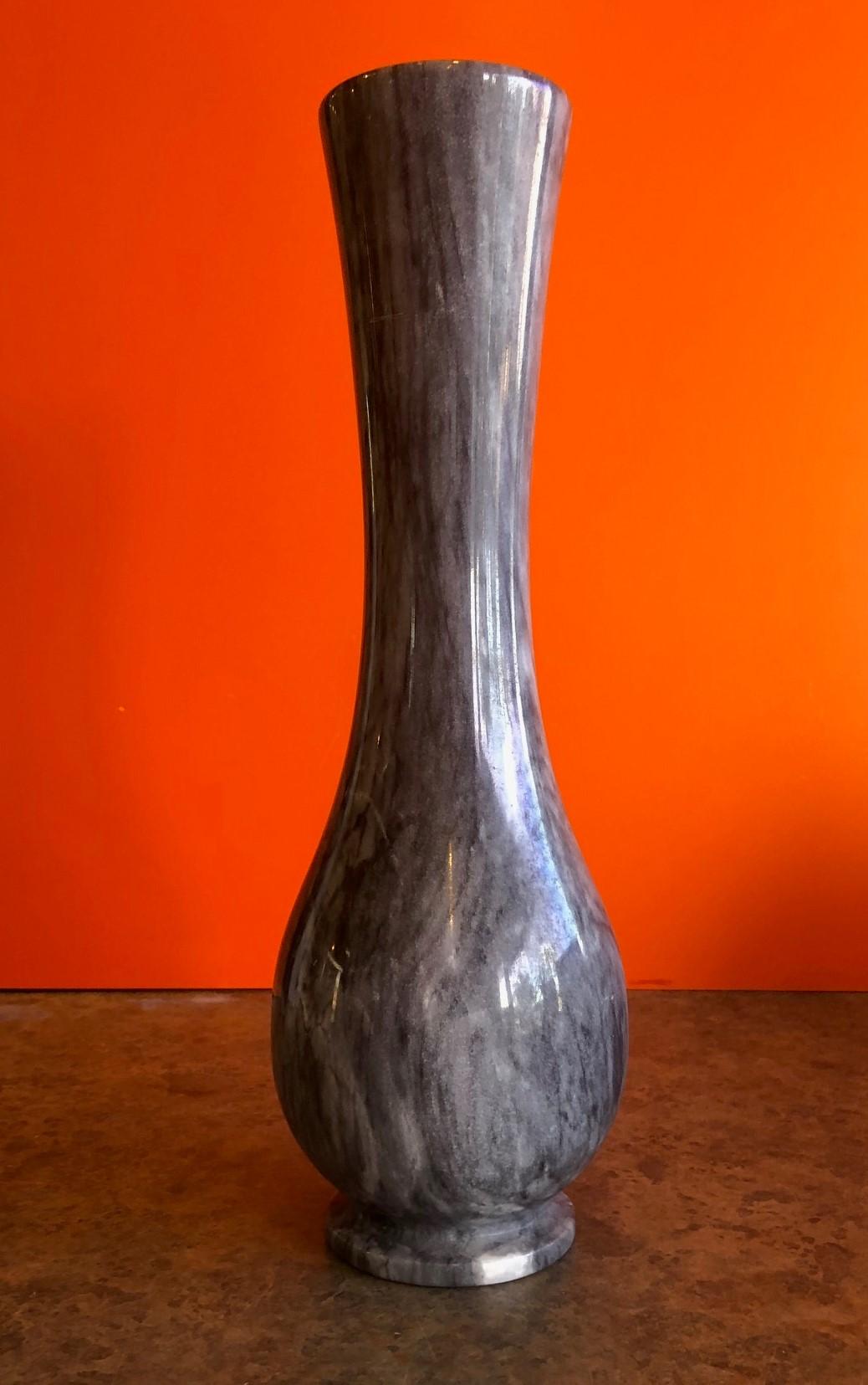 Postmodern Italian Grey Marble Vase  1