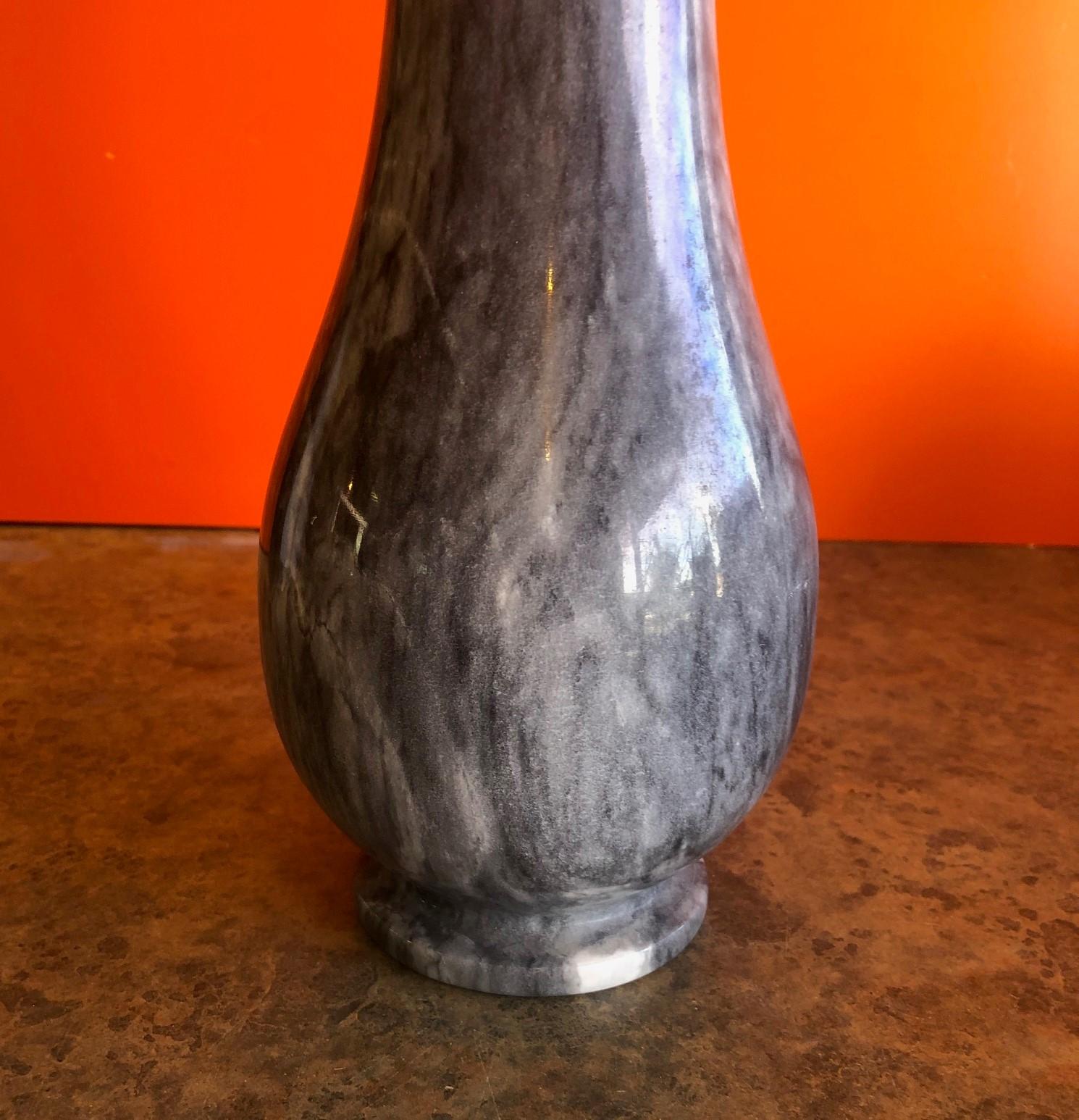 Postmodern Italian Grey Marble Vase  2