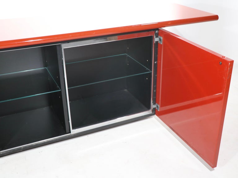 Post Modern Italian Lacquer Sideboard by Stoppino and Acerbis For Sale 5