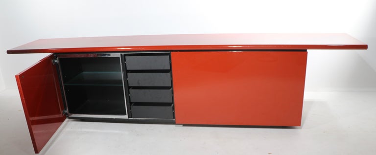 Post Modern Italian Lacquer Sideboard by Stoppino and Acerbis For Sale 6