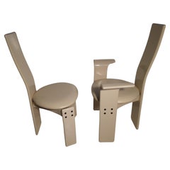 Post Modern Italian Lacquered Set of Four Dining Chairs