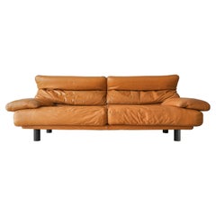 Post Modern Italian Leather Alanda Sofa by Paolo Piva