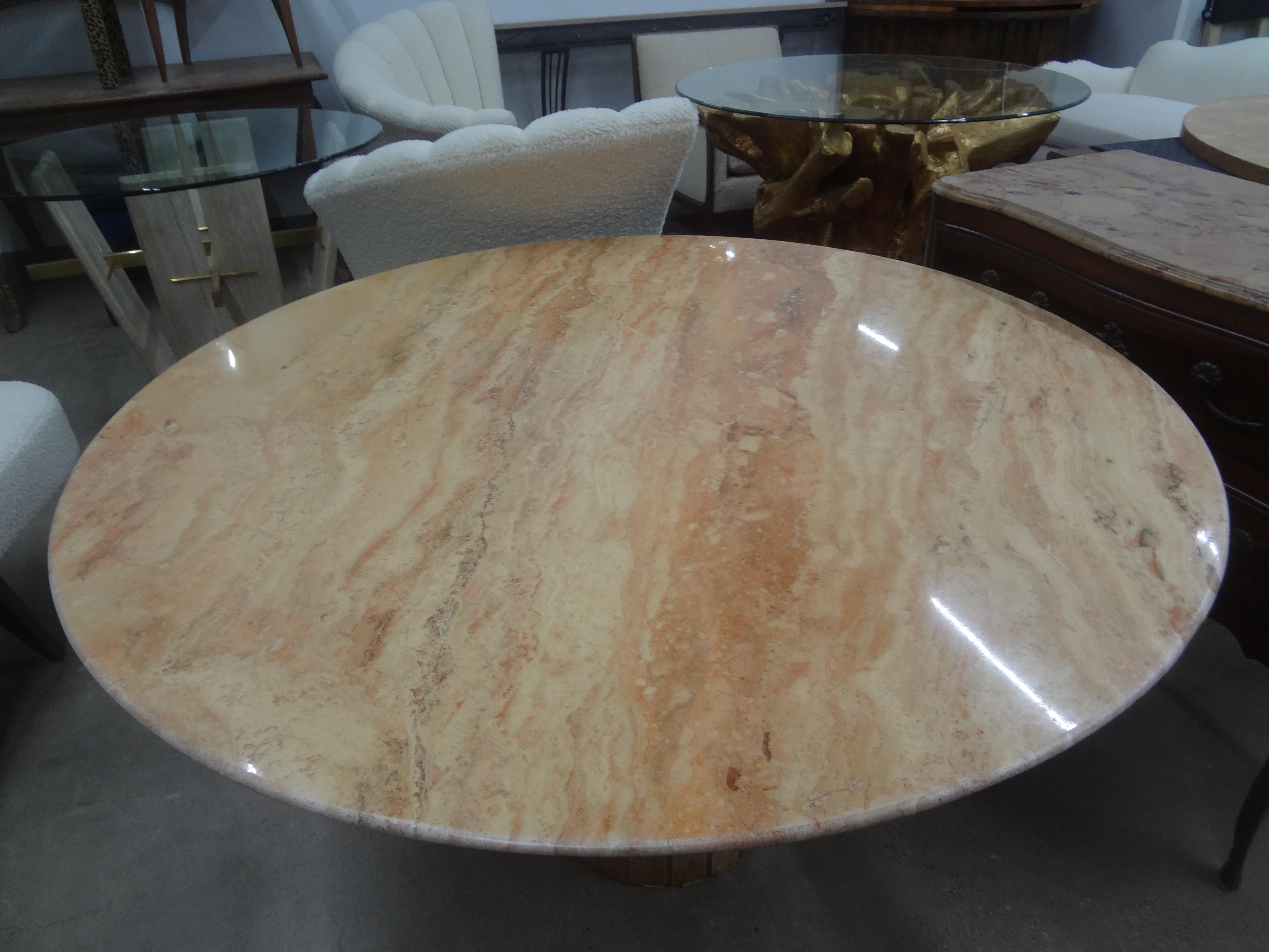 Post Modern Italian Marble Center Table For Sale 1
