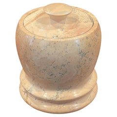 Pot à couvercle en marbre italien post-moderne