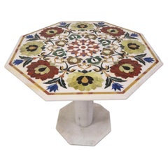 Post Modern Italienischer Marmortisch Pietra Dura mit floralen Intarsien Interior Design