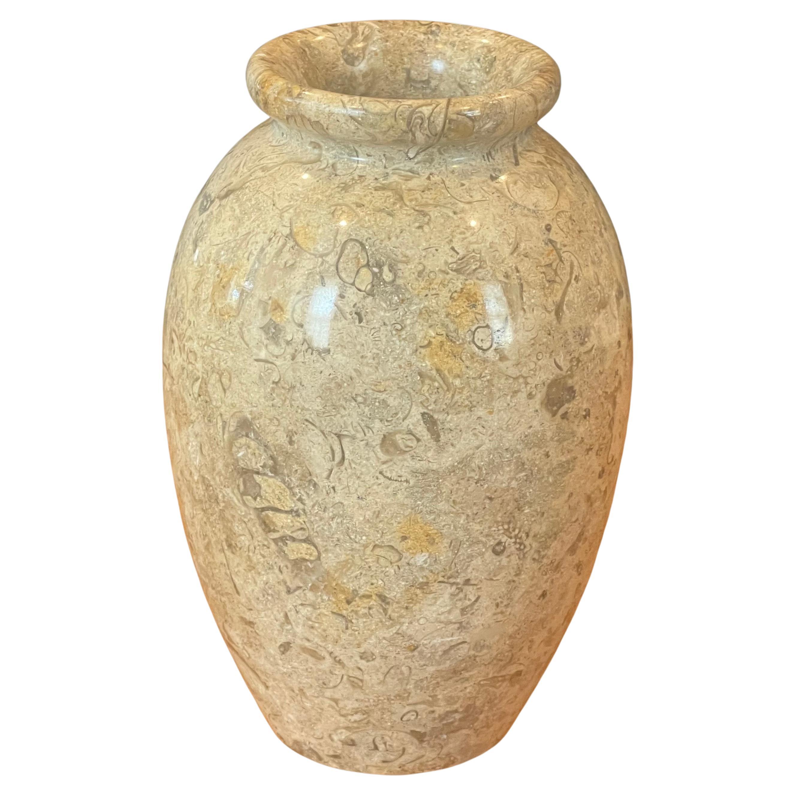 Post-Modern Italian Marble Vase For Sale