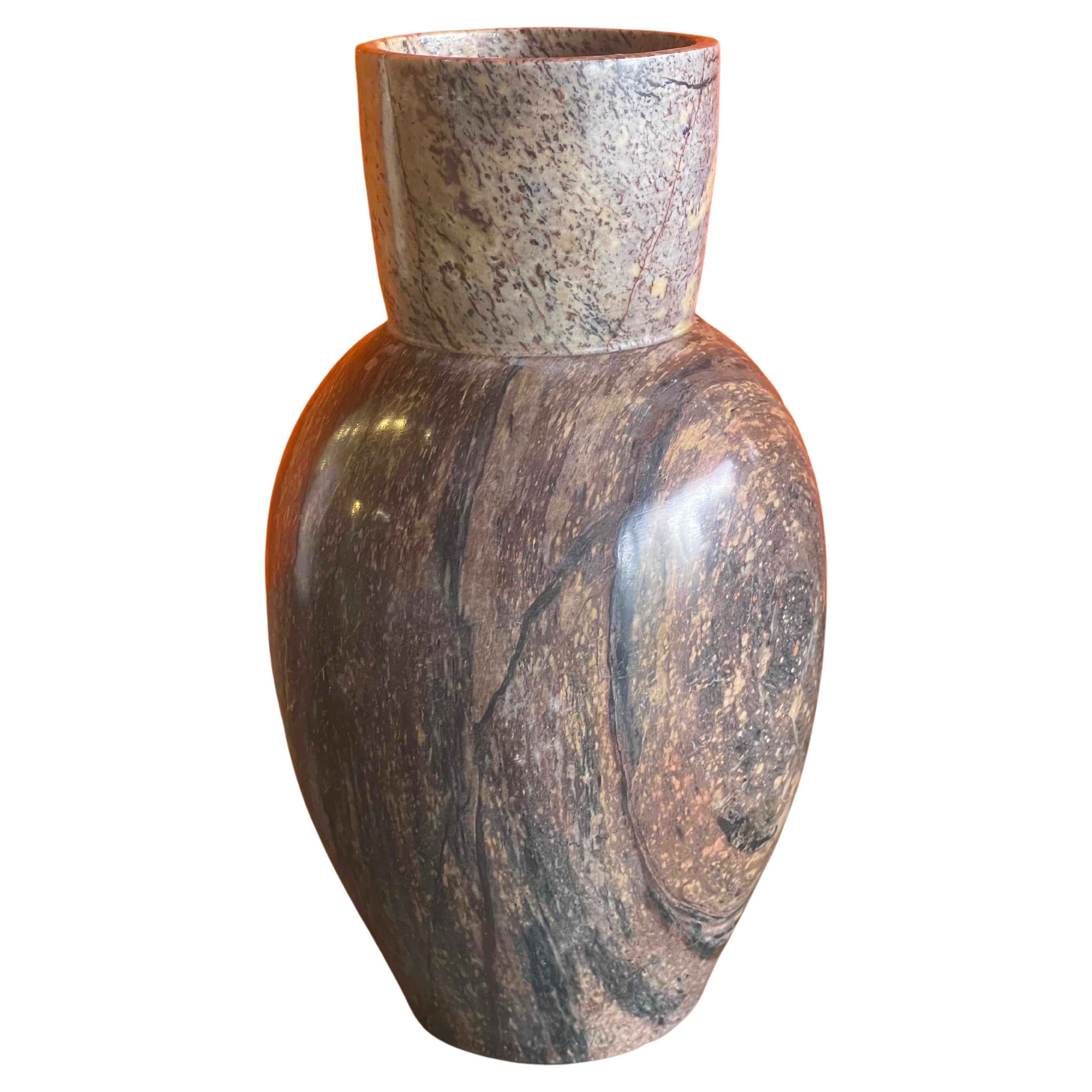Post-Modern Italian Marble Vase For Sale