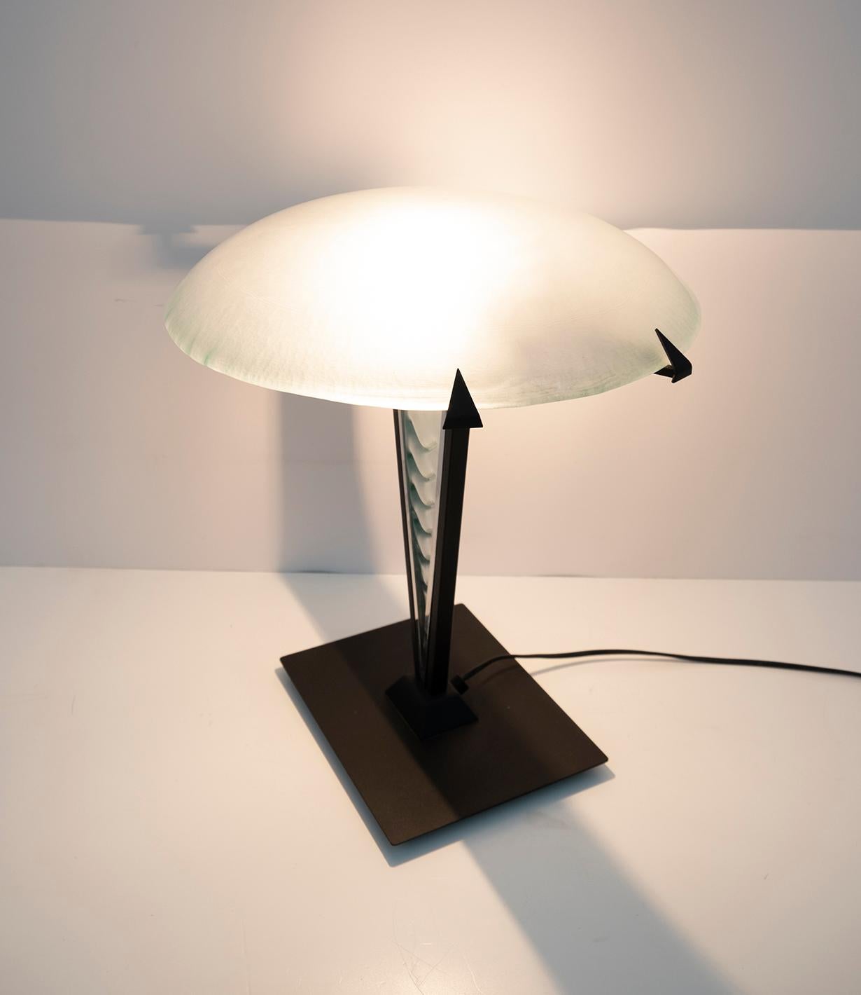 Post Modern Italian Murano Glass Mushroom Table Lamp, 1980s For Sale 5