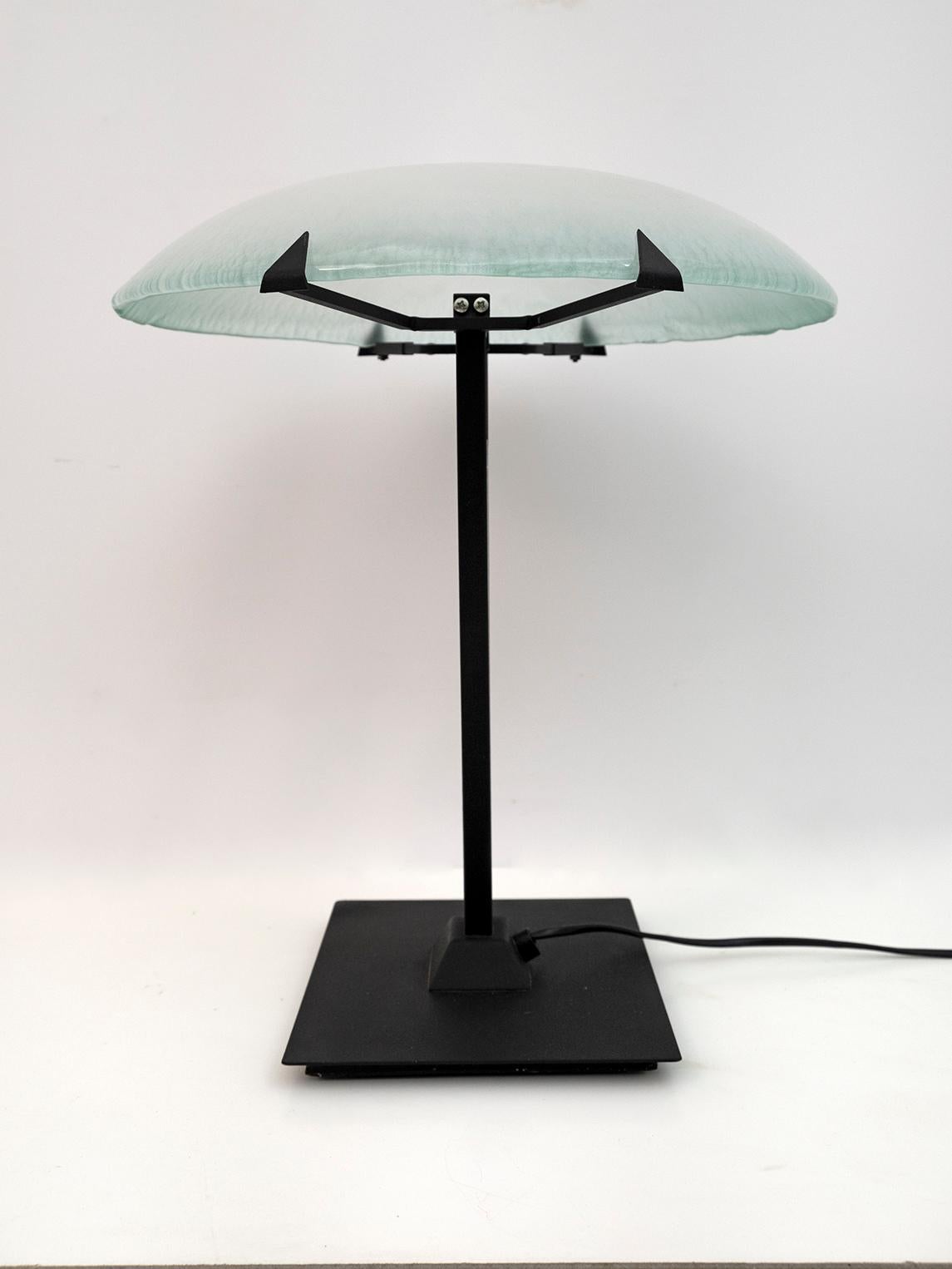 Post Modern Italian Murano Glass Mushroom Table Lamp, 1980s For Sale 7