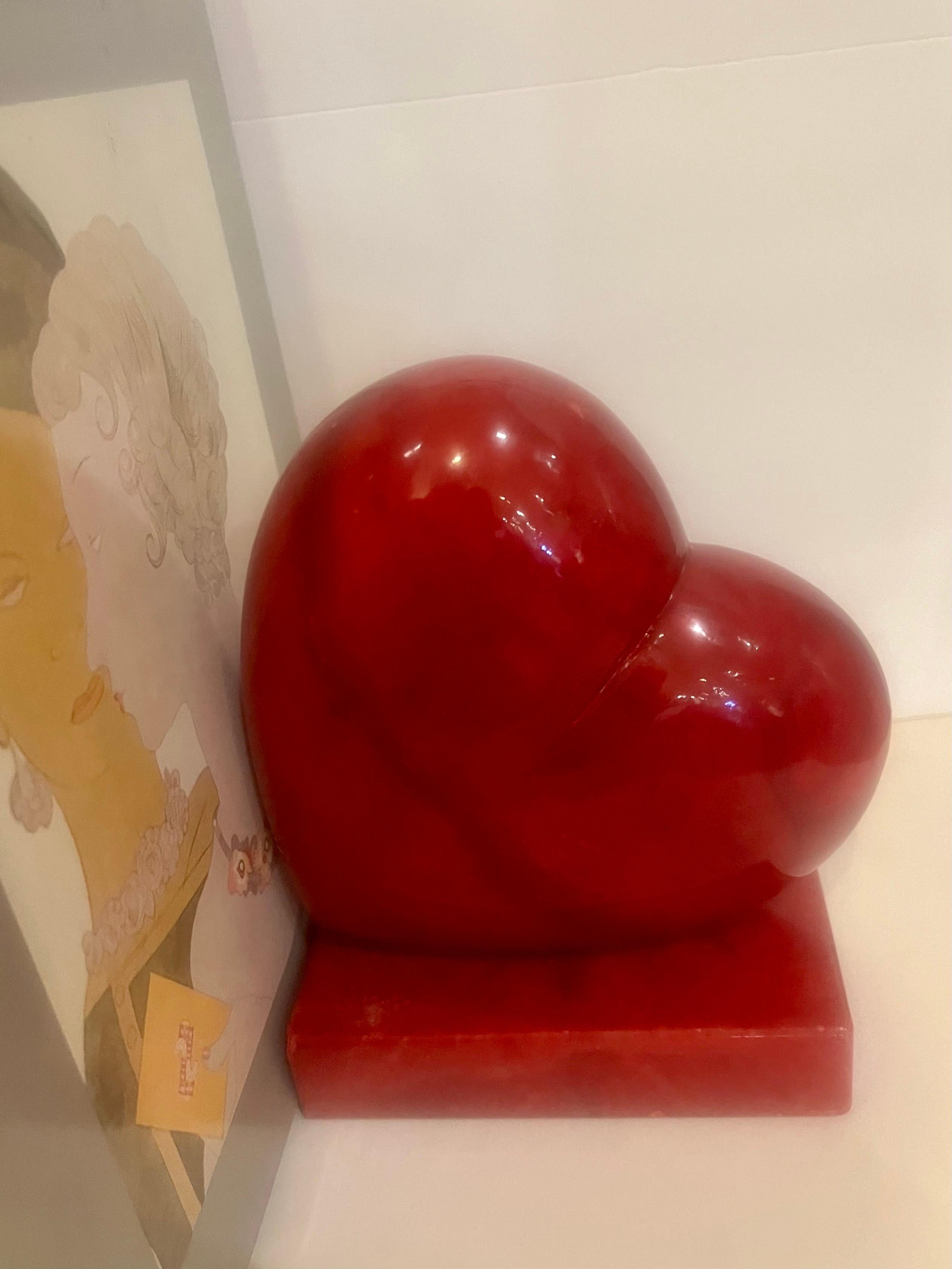 Postmoderne italienische rote Herde Buchstützen aus rotem Alabaster Stone im Angebot 1