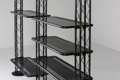 Post-Modern Metal Shelving Unit by Orezero, Italian Design, 1980s