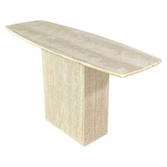 Consola italiana postmoderna de travertino