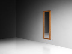 Miroir mural italien post-moderne en noyer