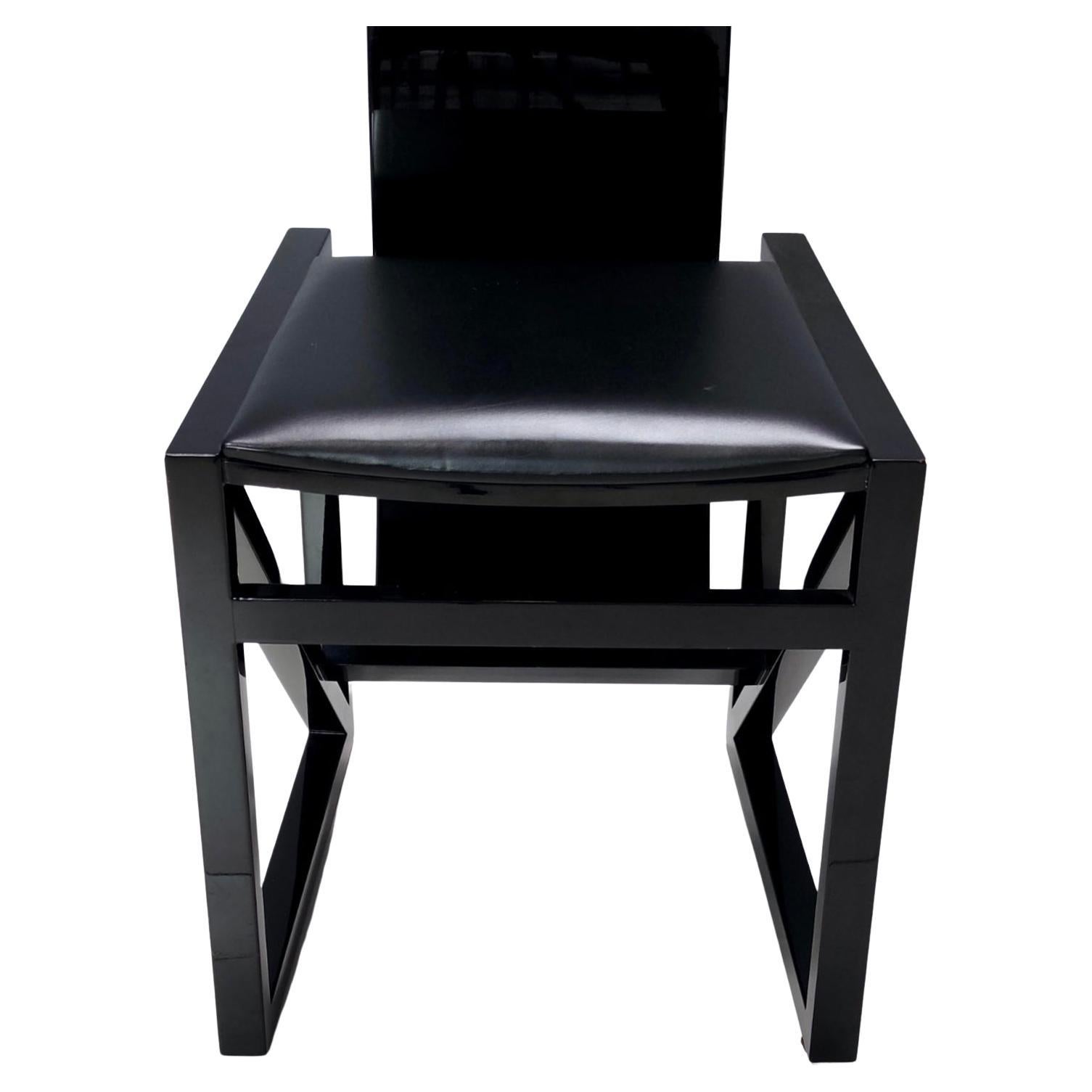 Woodwork Post modern Japanese EDO Purple Black Chair by Kisho Kurokawa PPM Corporation
