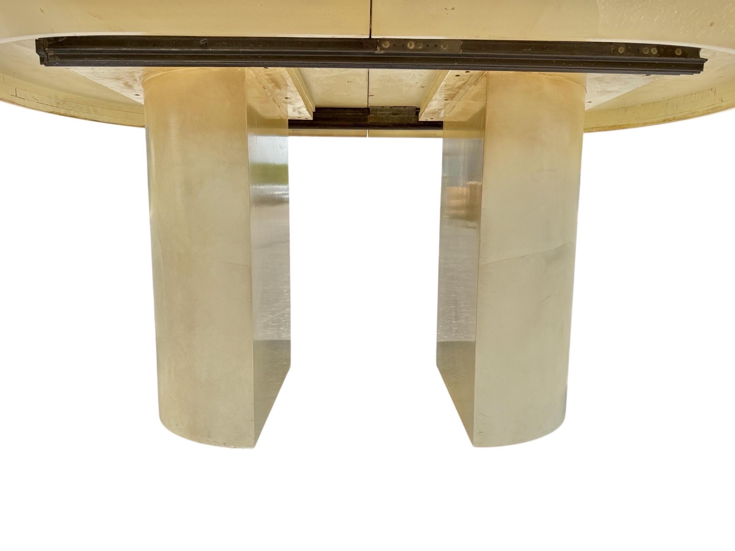 Post Modern Karl Springer Style Lacquered Dining Table For Sale 4