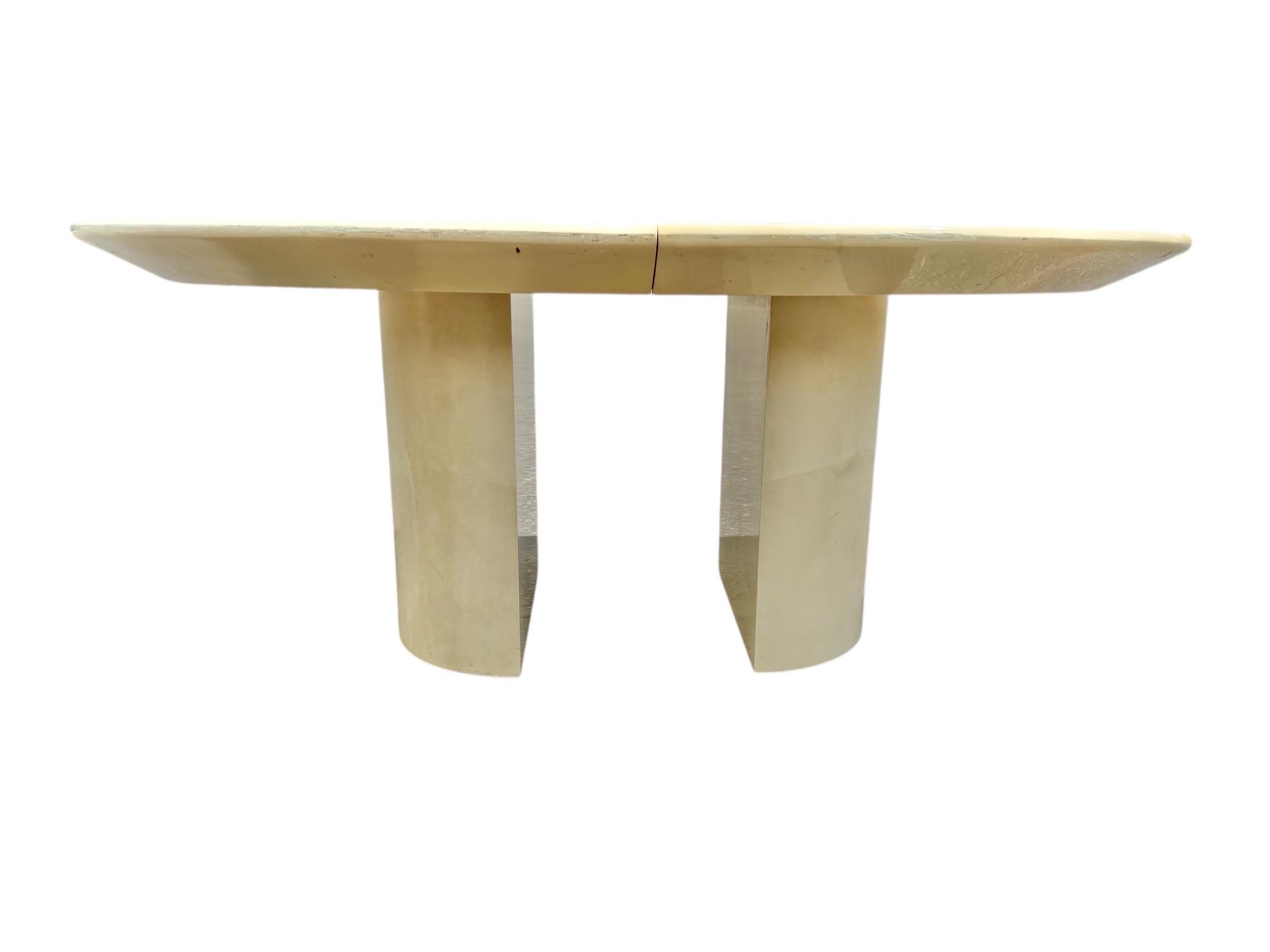 20th Century Post Modern Karl Springer Style Lacquered Dining Table For Sale