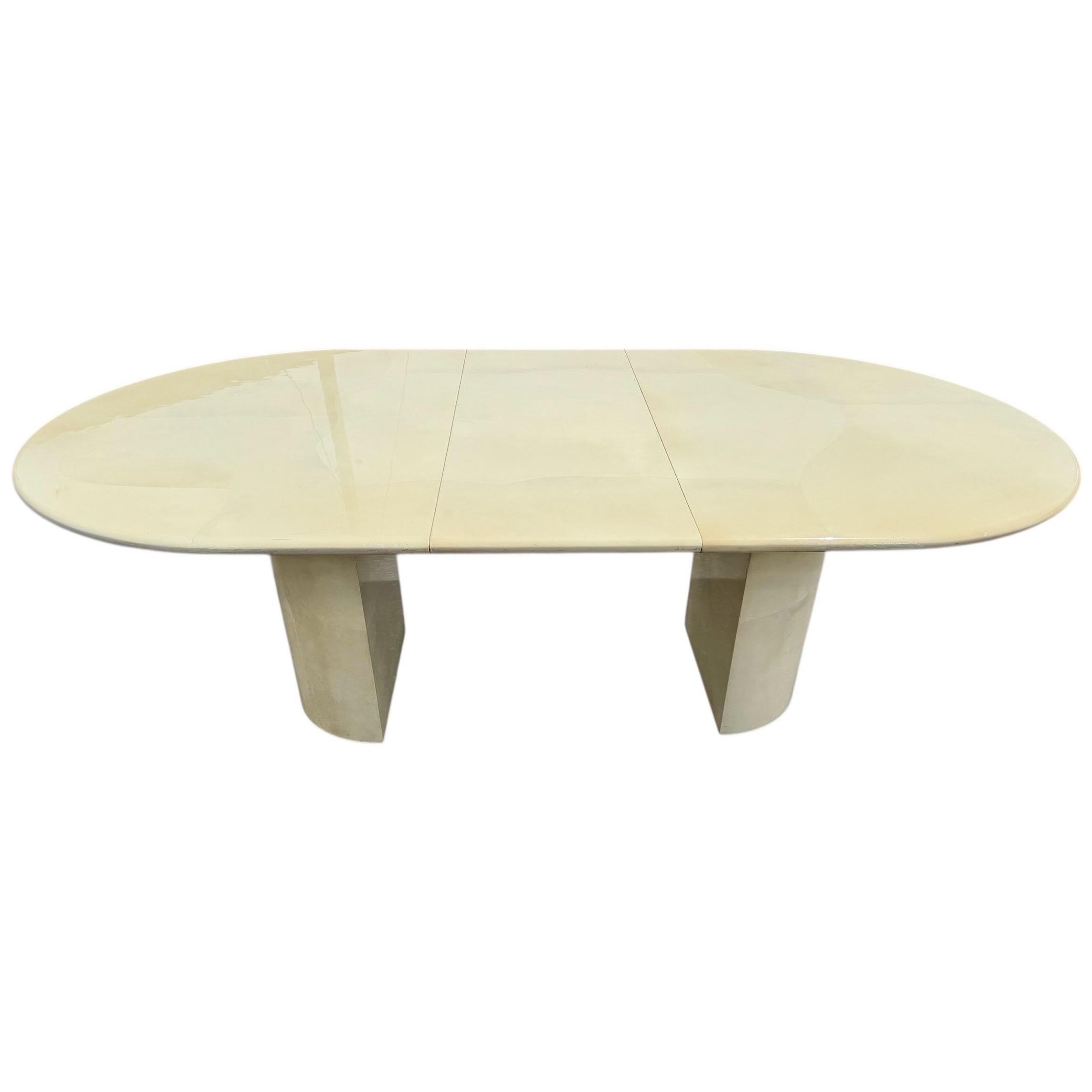 Post Modern Karl Springer Style Lacquered Dining Table