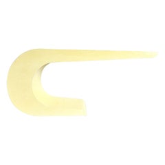 Post Modern Lacquered Cream Wave Console Table