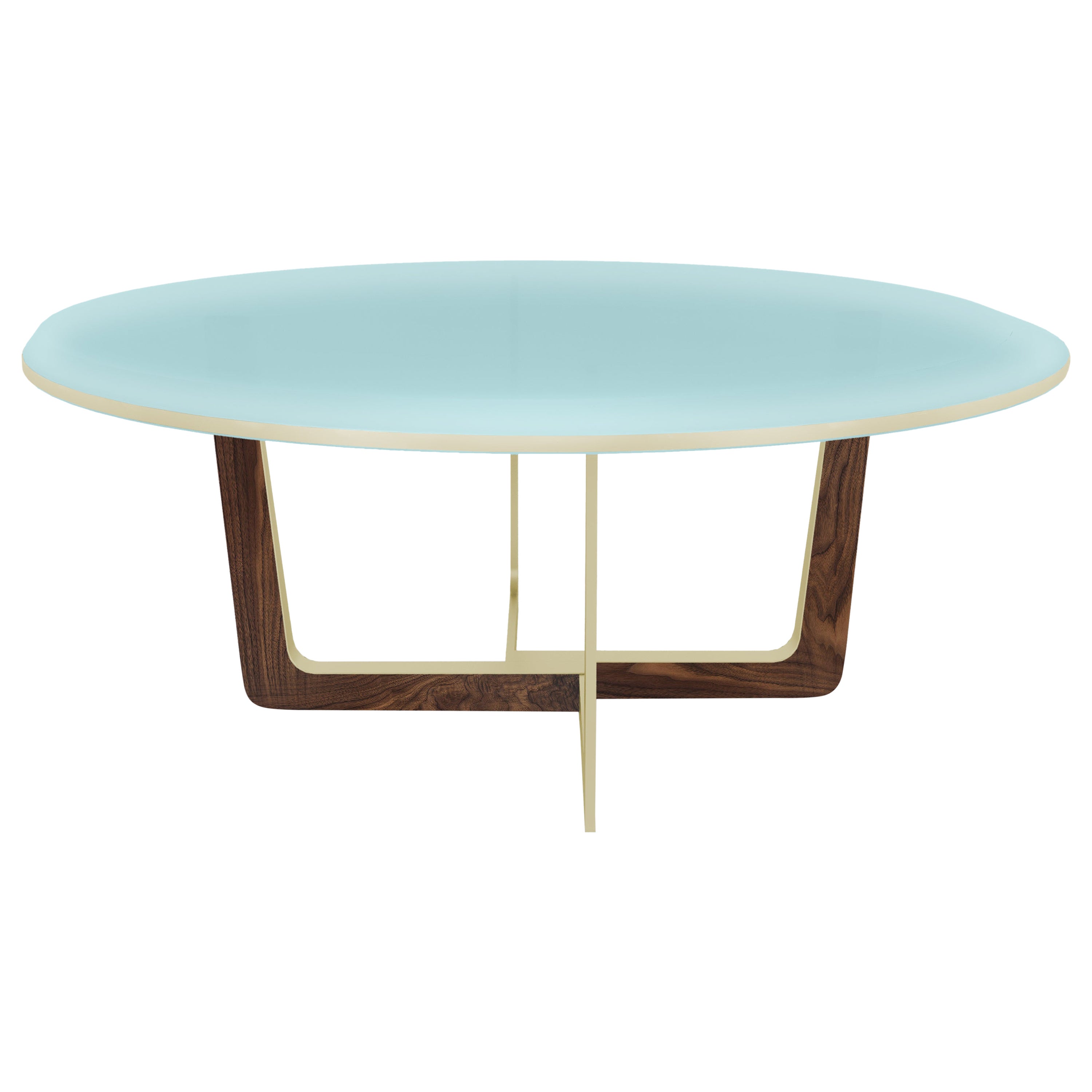 Post-Modern Lacquered Gradient Glass Table by Draga & Aurel For Sale
