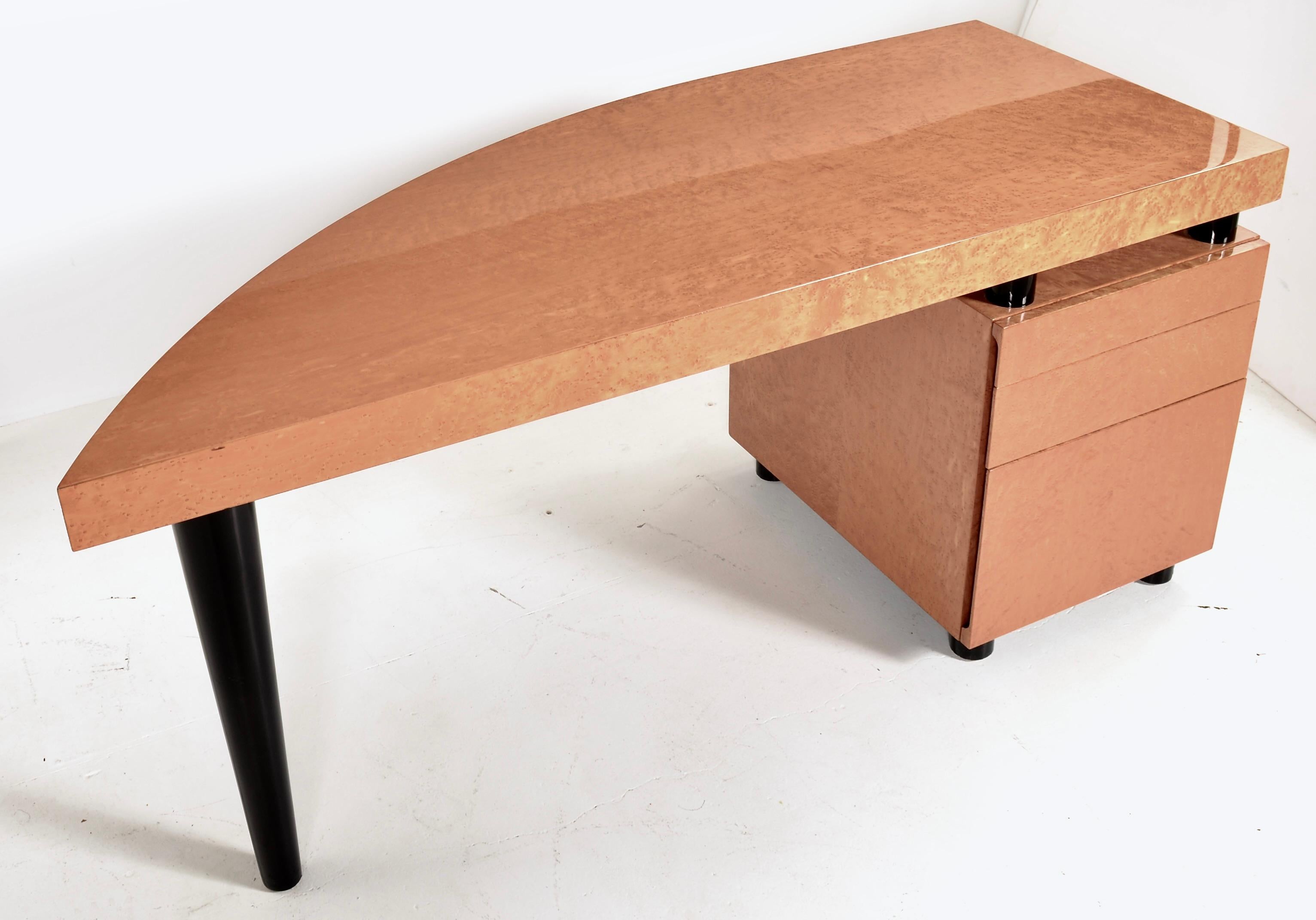 Leon Rosen, founded and designed for The Pace Collection in NYC which operated from 1969 - 2001, and was well known for its use of exotic materials combined in sleek modern designs. The 