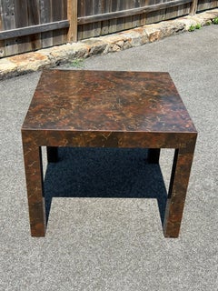 Post Modern Laminate Tortoiseshell End Table