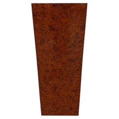 Post-Modern Laminated Burled Wood Pedestal