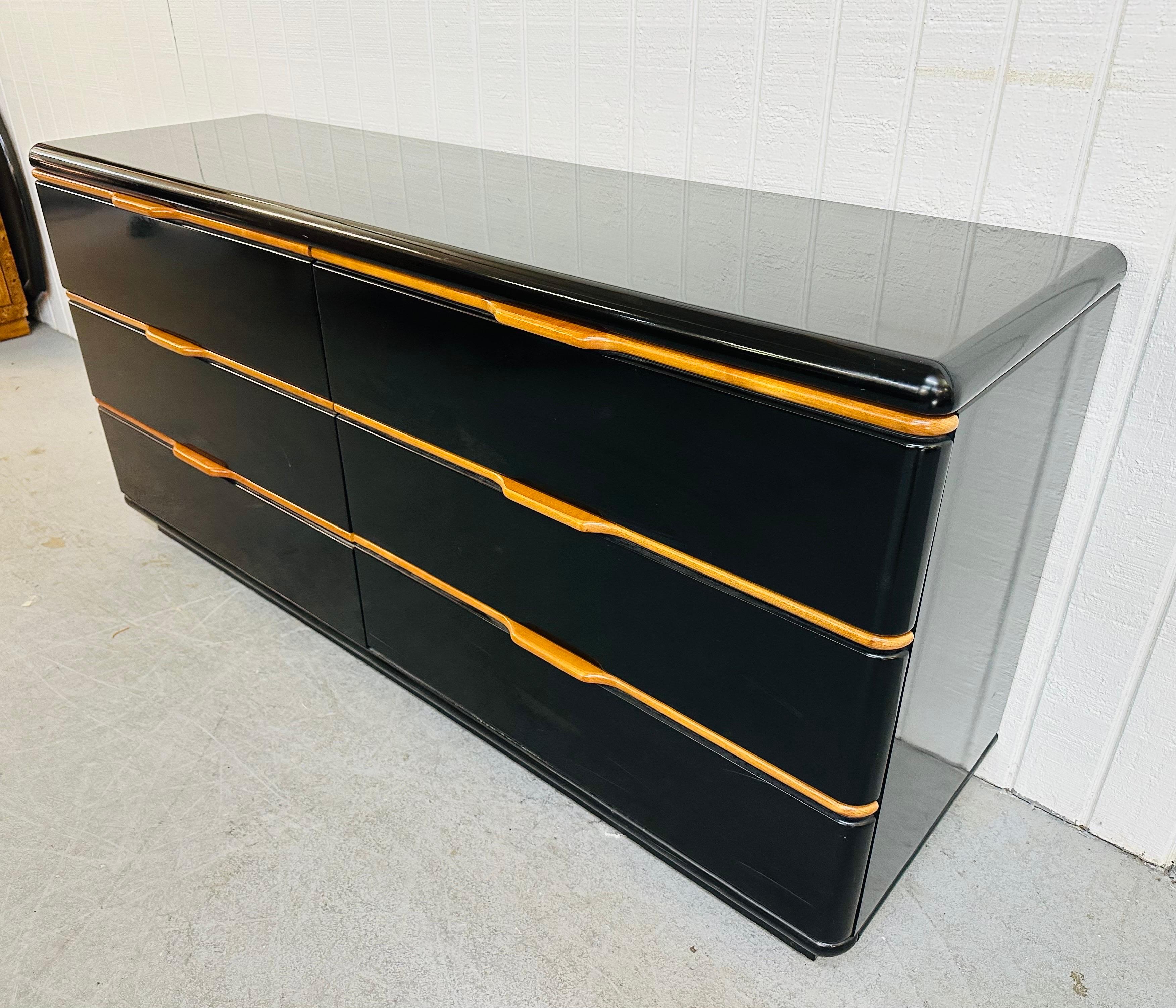 Post-Modern Post Modern Lane Black Lacquered Dresser