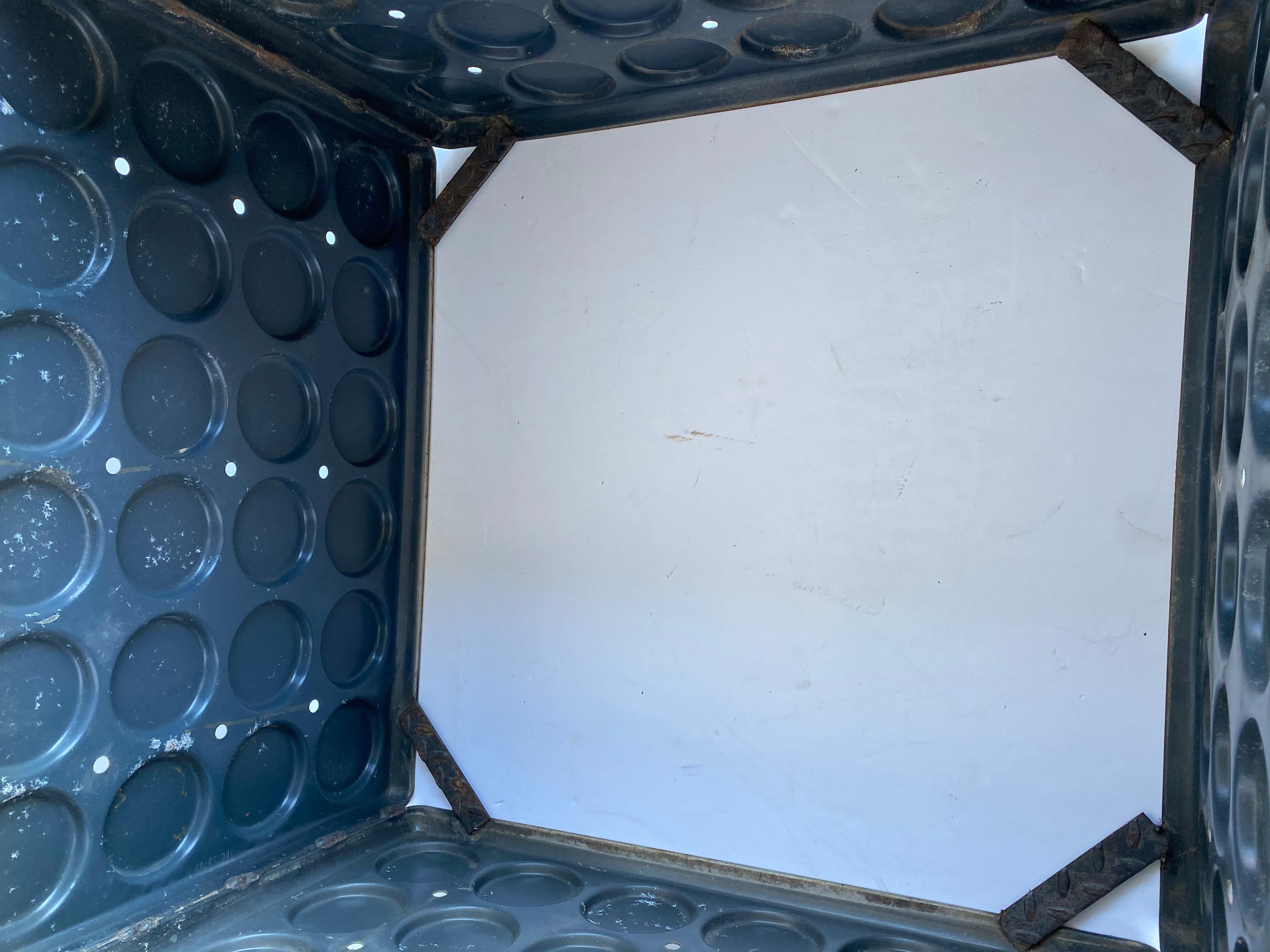 Post Modern Large Industrial Lego Brushed Metal Cocktail Coffee Tables 9