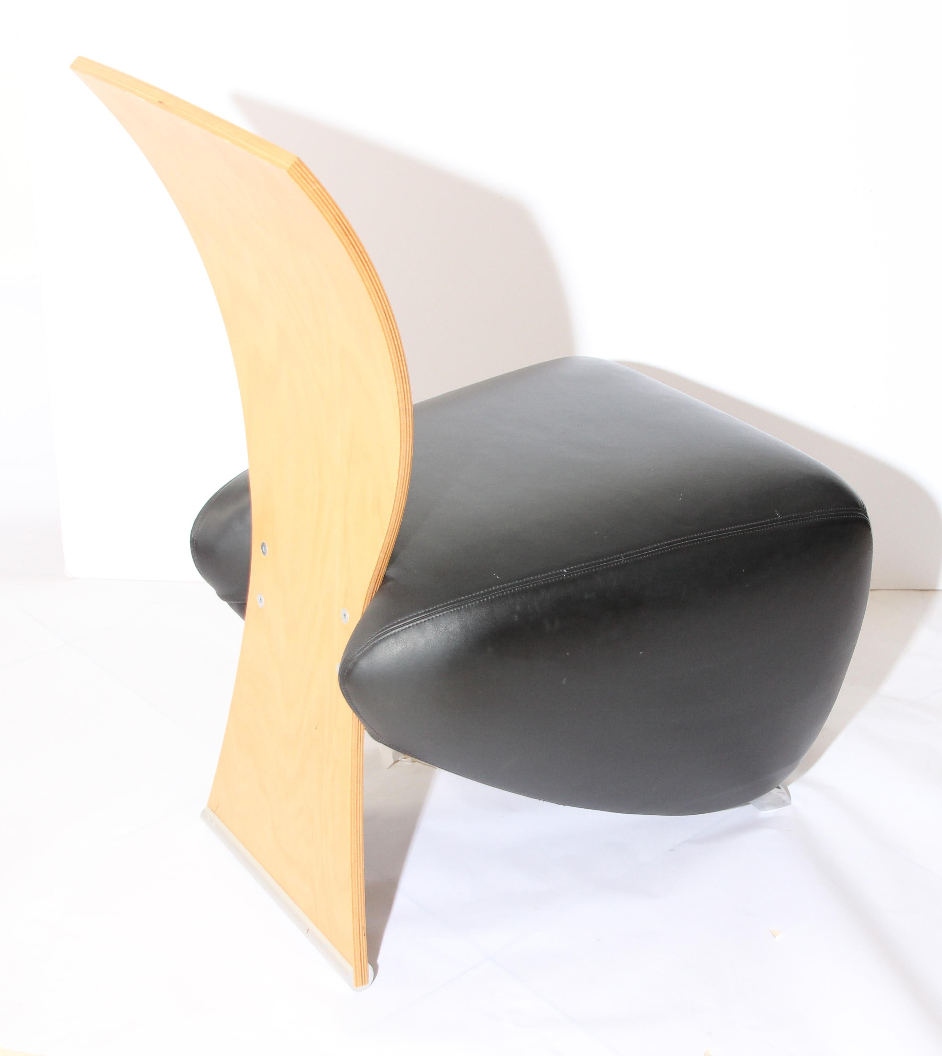 Postmodern Leather BOBO Easy Chair by Dietmar Sharping For Sale 2