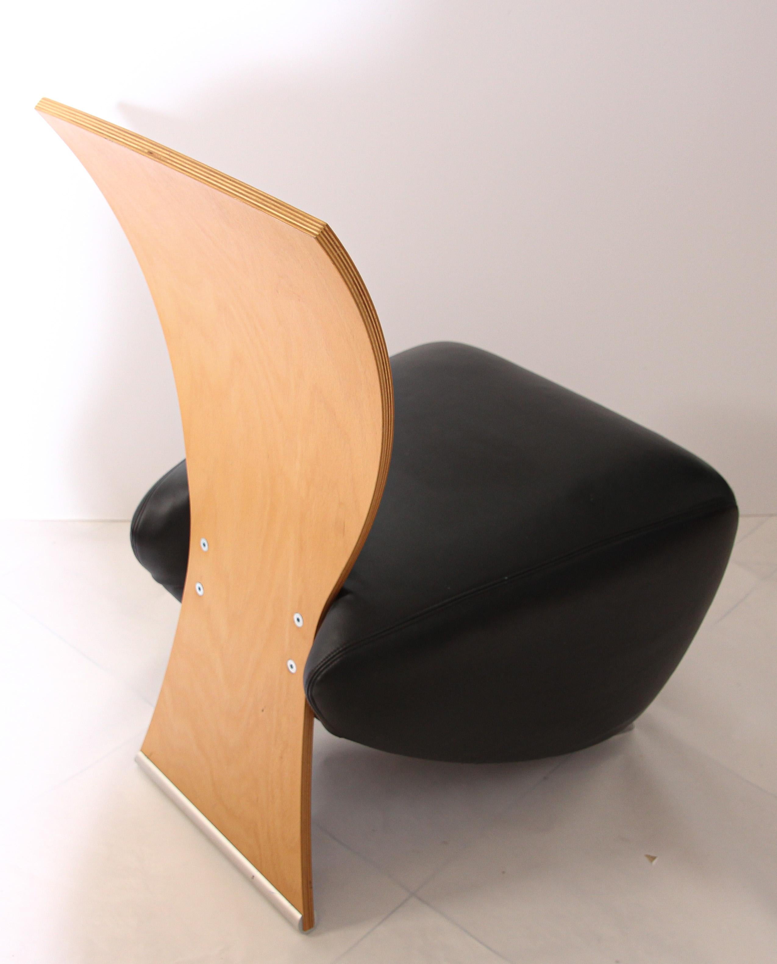 Fauteuil BOBO Easy Chair en cuir postmoderne de Dietmar Sharping en vente 5