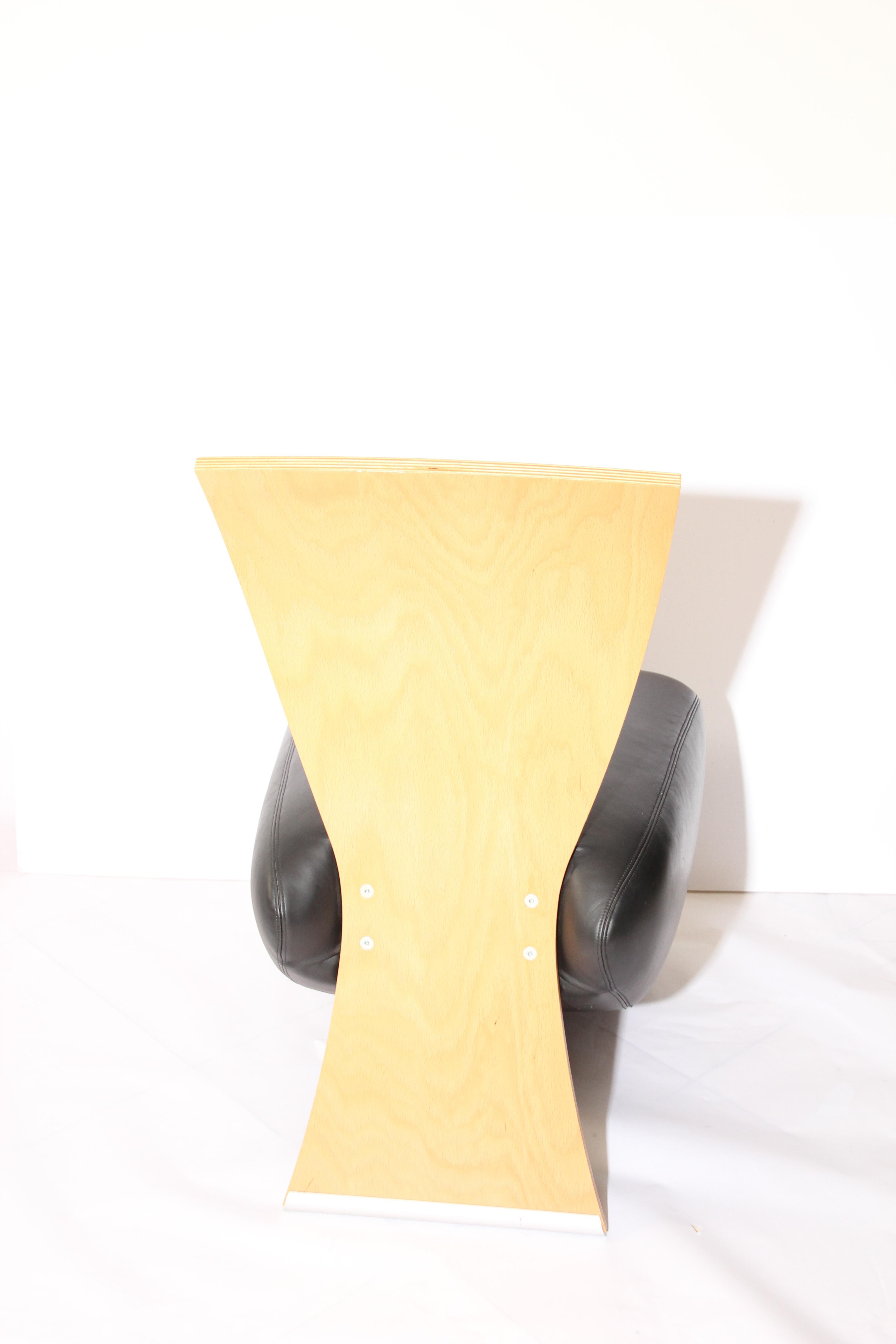 Postmoderner Leder-Sessel BOBO von Dietmar Sharping im Angebot 10