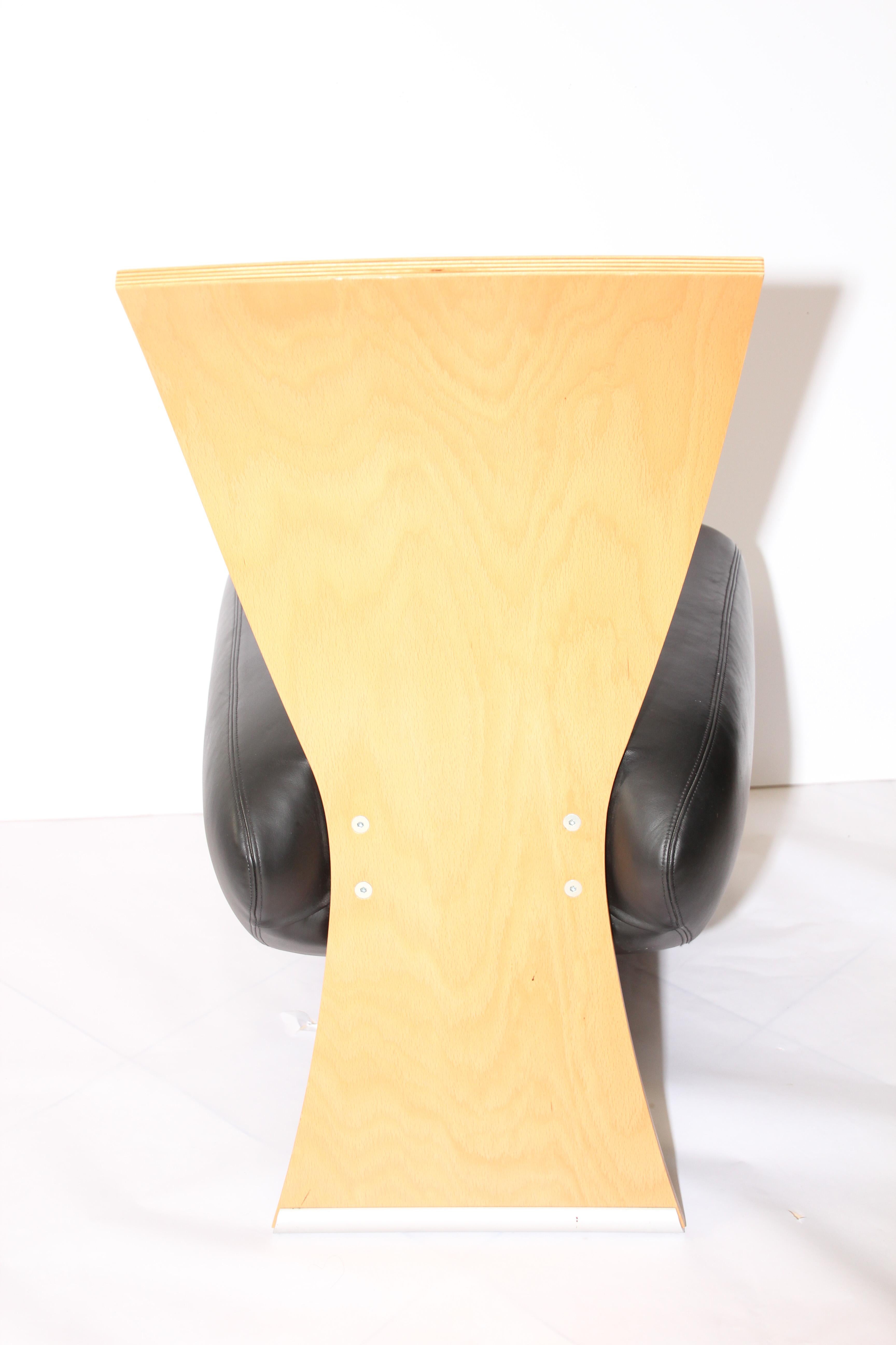 Postmoderner Leder-Sessel BOBO von Dietmar Sharping im Angebot 11