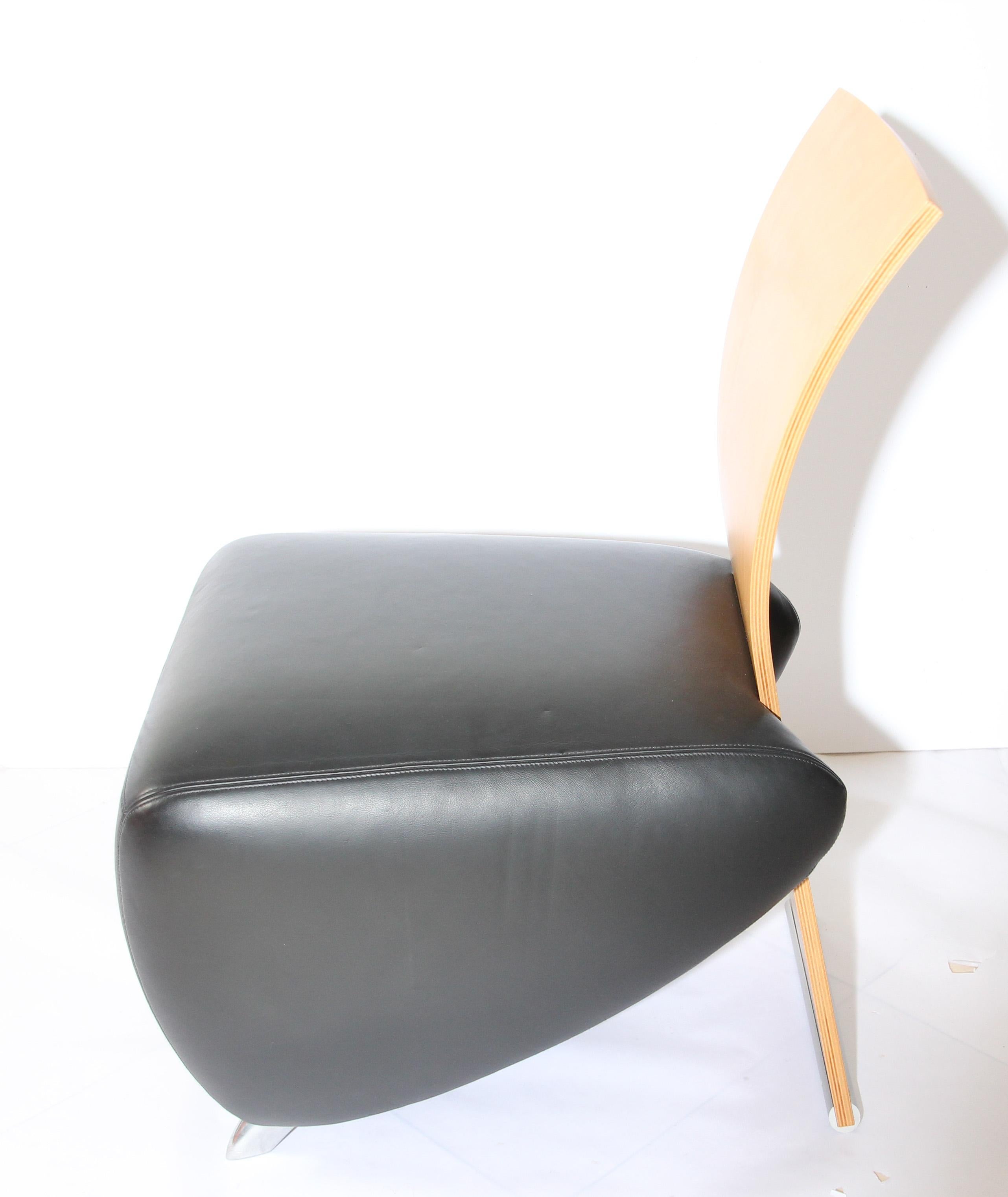 Fauteuil BOBO Easy Chair en cuir postmoderne de Dietmar Sharping en vente 11
