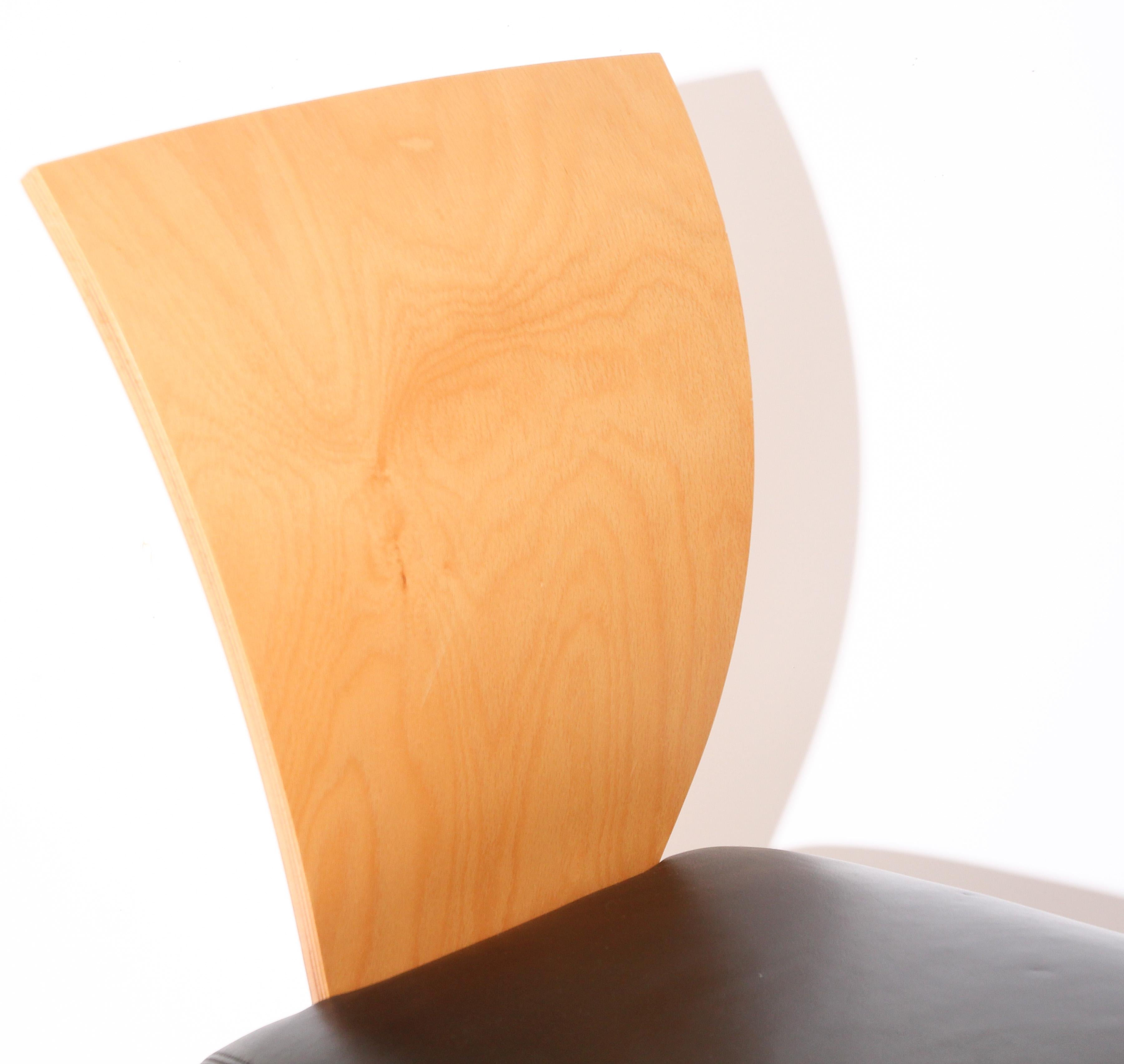Américain Fauteuil BOBO Easy Chair en cuir postmoderne de Dietmar Sharping en vente