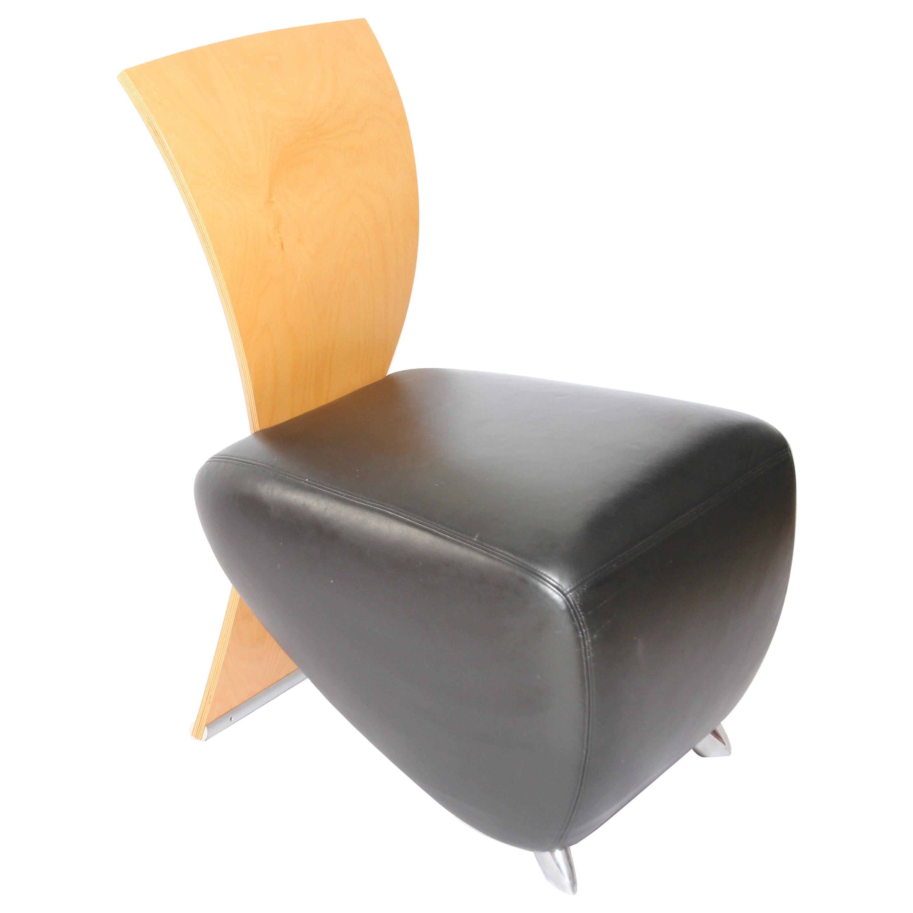 Postmodern Leather BOBO Easy Chair by Dietmar Sharping For Sale