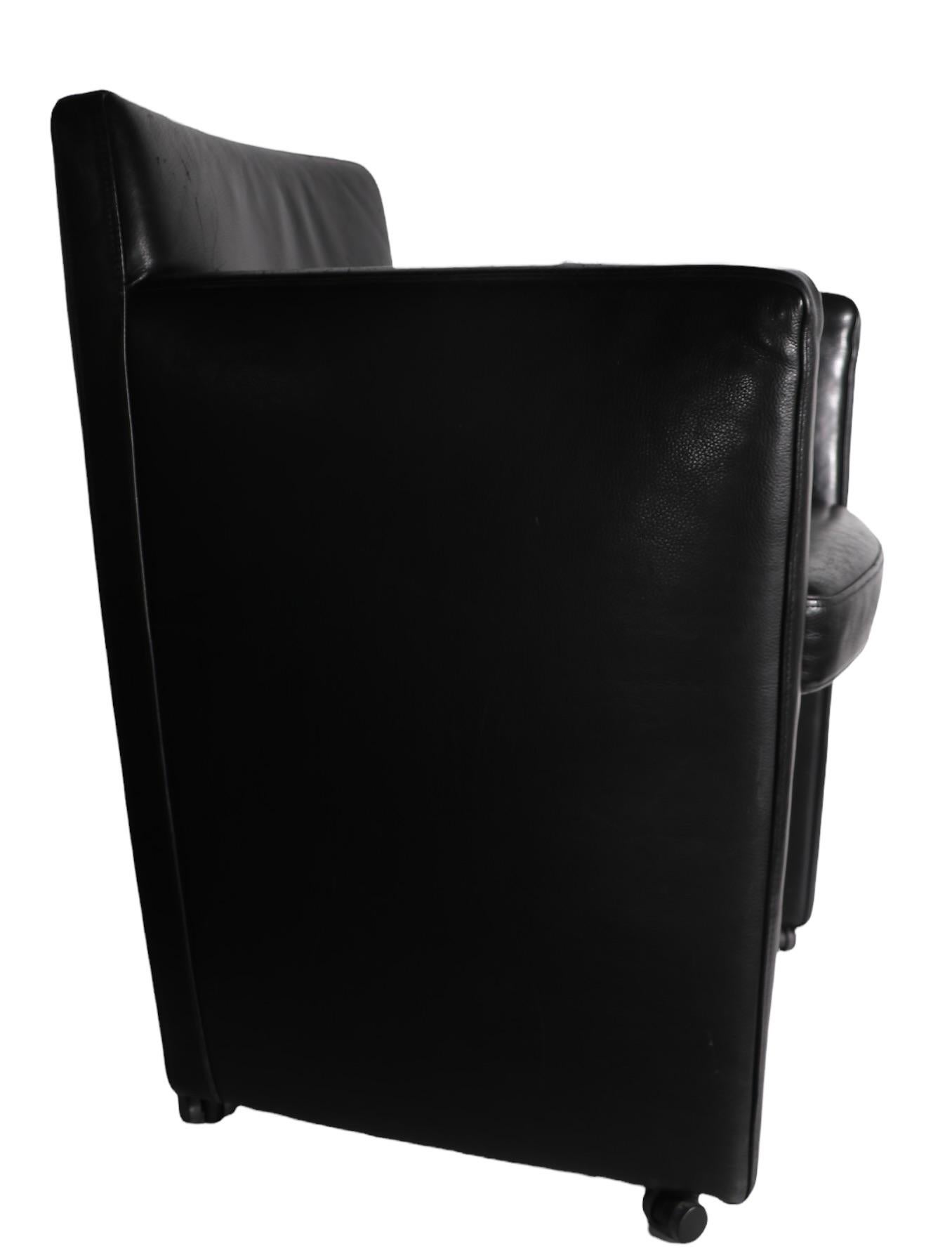 Post Modern Leather Chair Made in Germany by Schillig For Sale 3