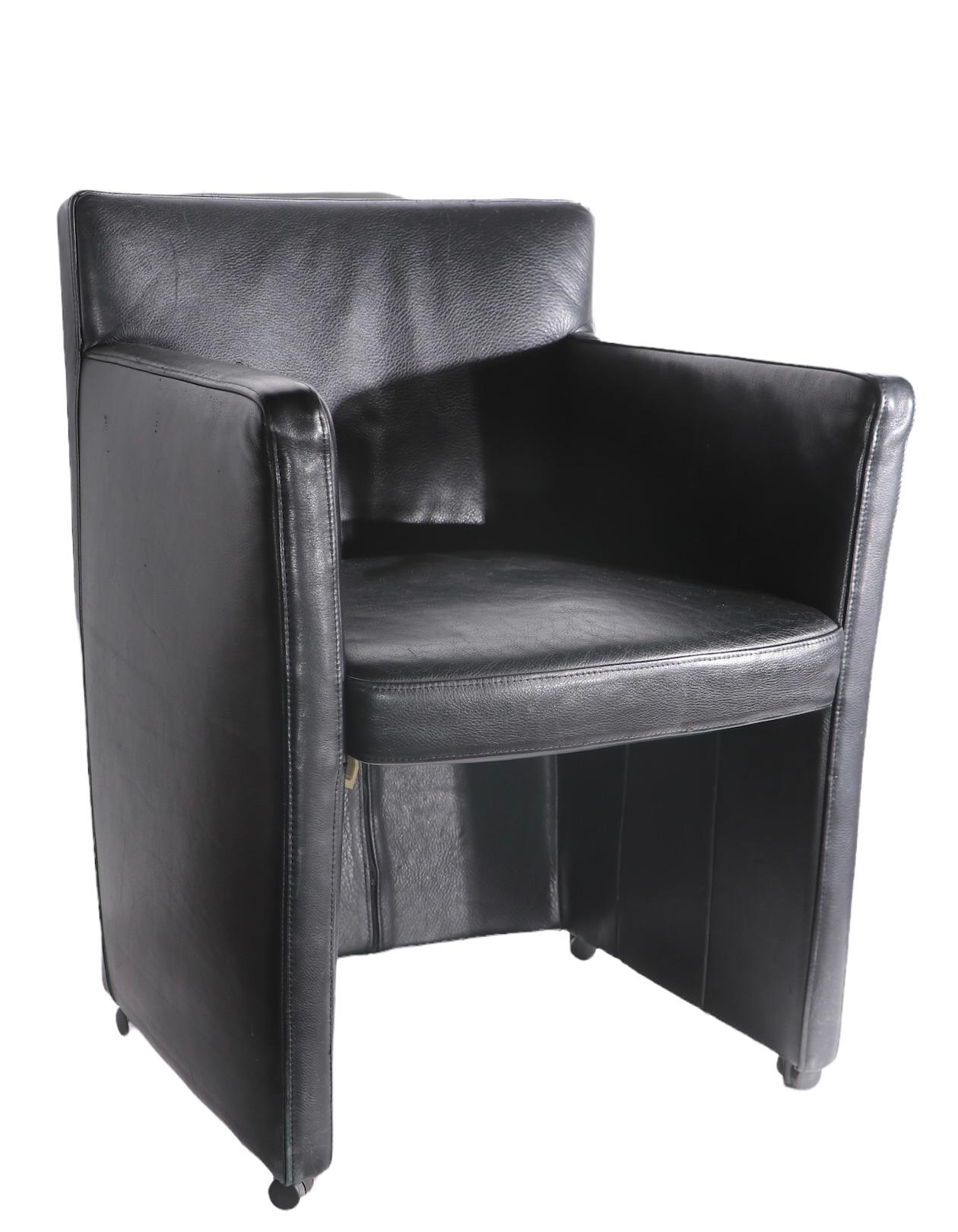 Post Modern Leather Chair Made in Germany by Schillig For Sale 7
