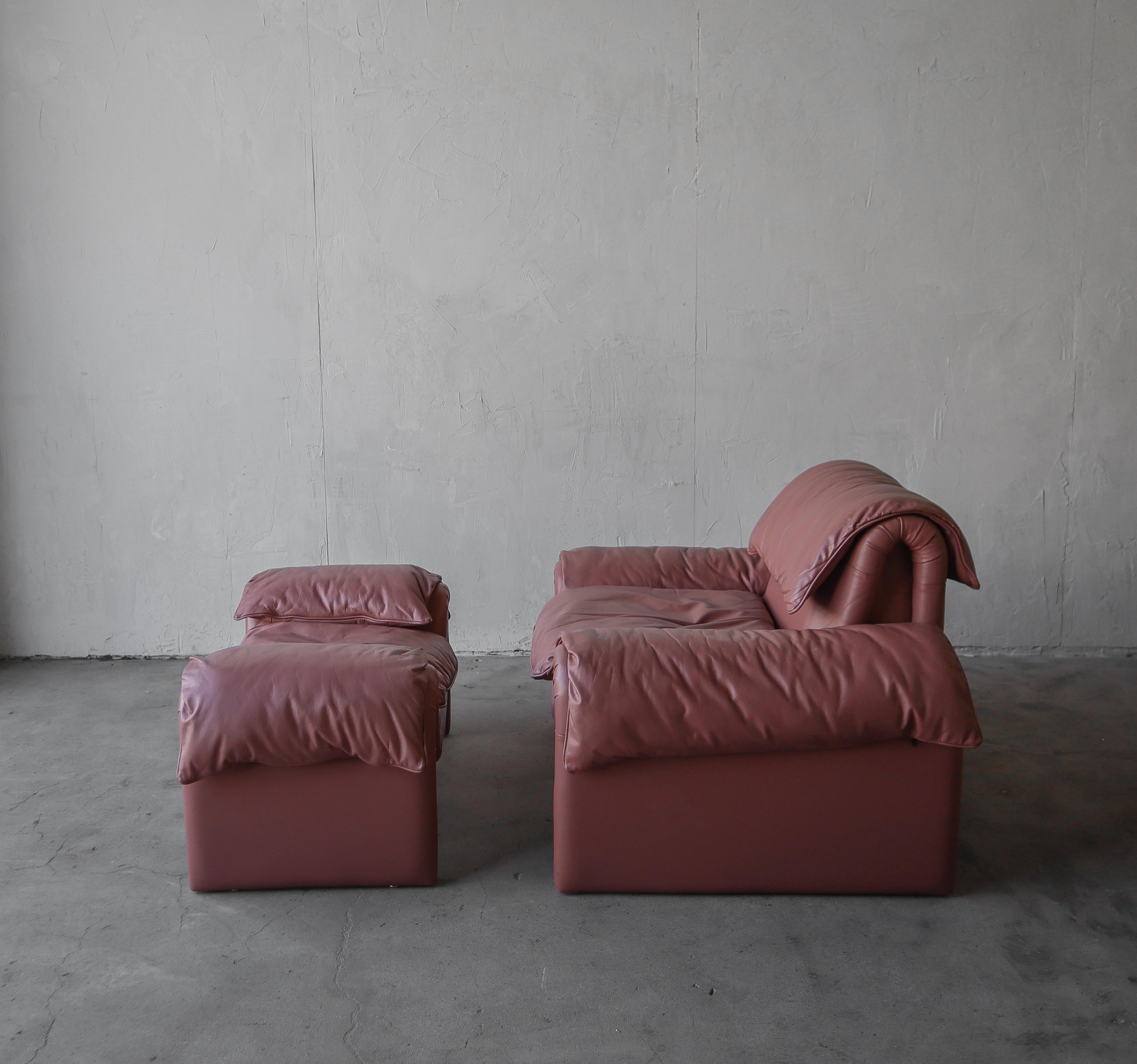 Post Modern Leather Living Room Set by De Sede 1