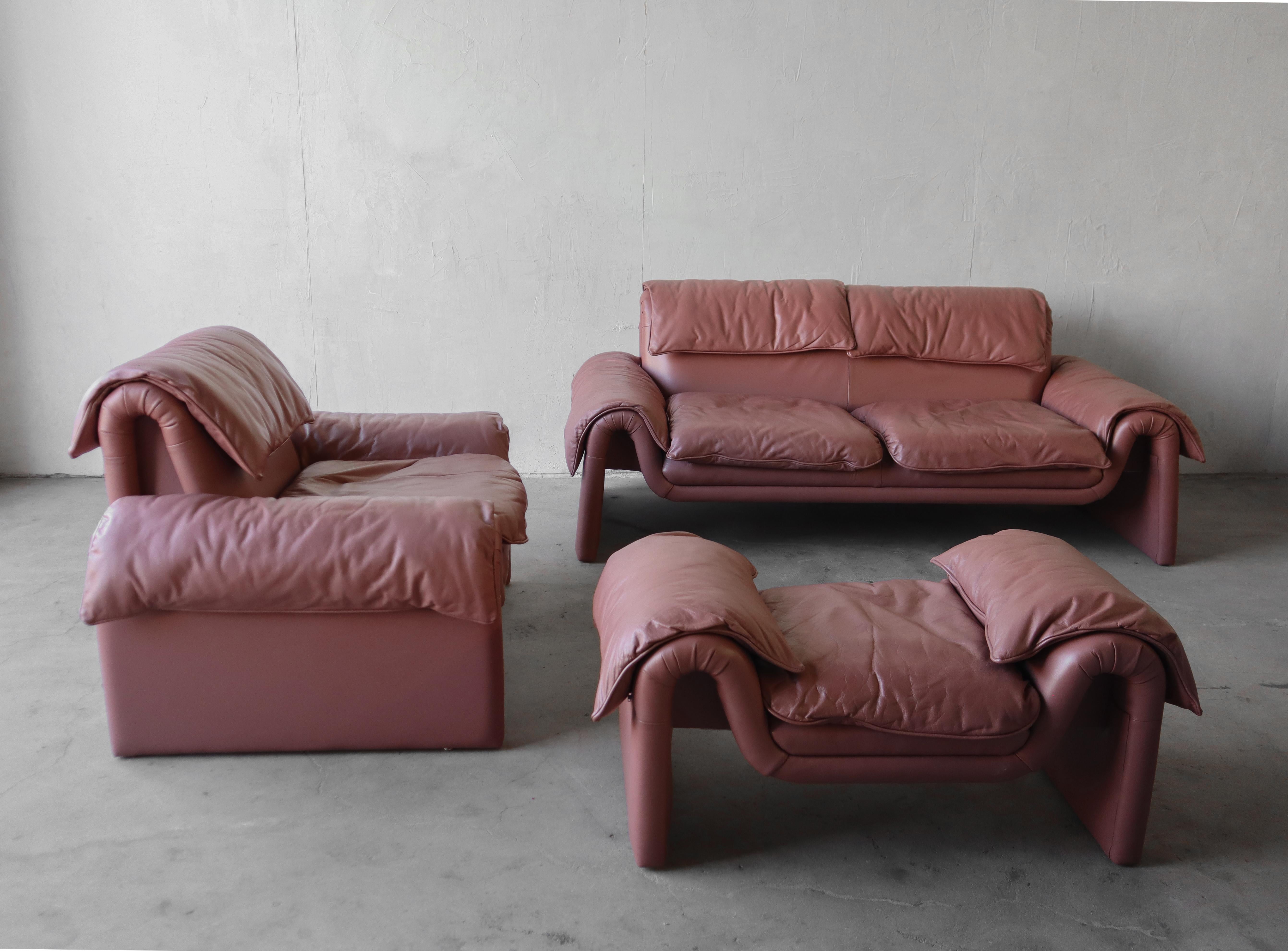 20th Century Post Modern Leather Sofa by De Sede Model DS-2011