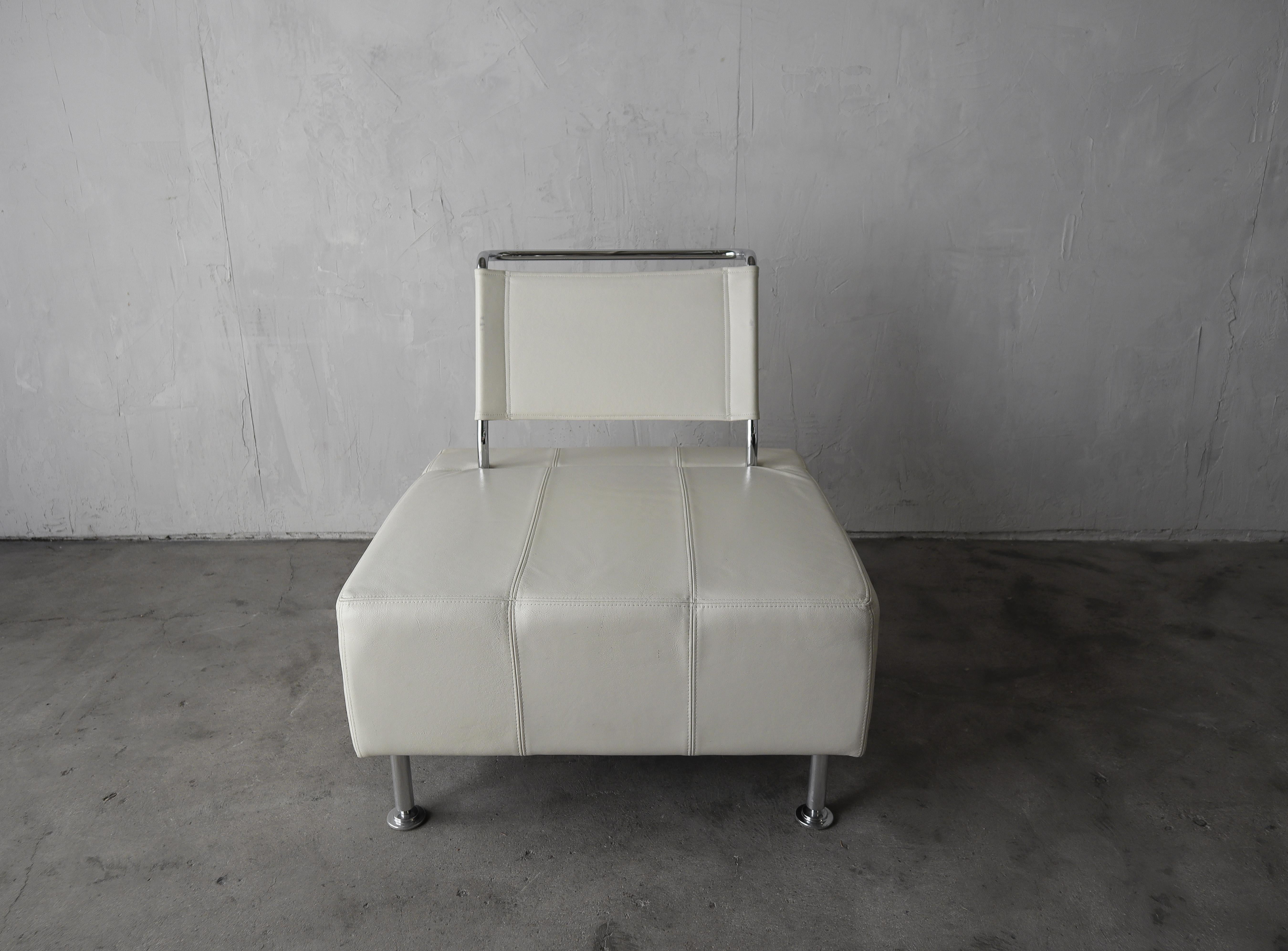Post Modern Leather Sofa & Chair by Shermag  For Sale 2