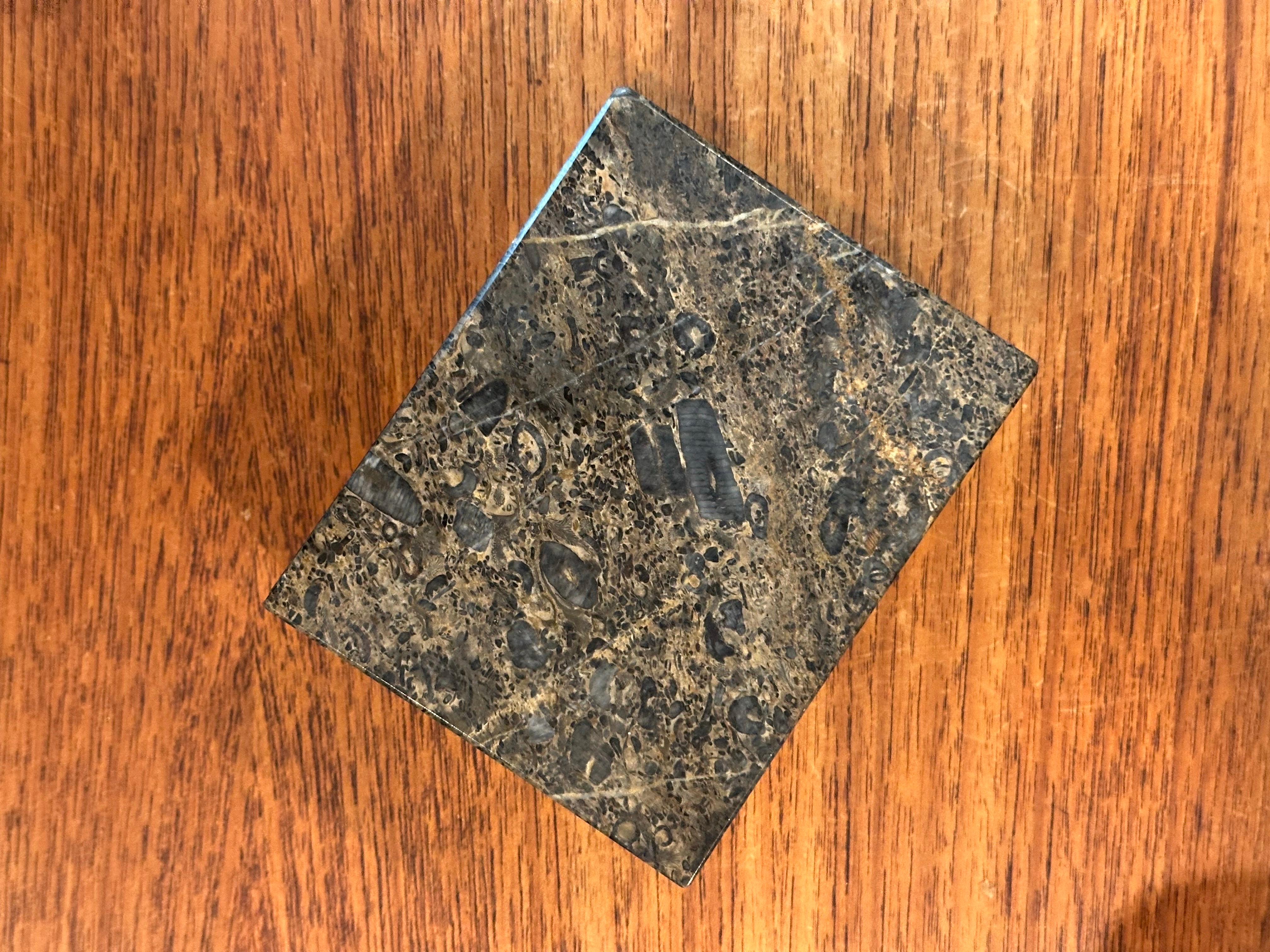 Post-Modern Lidded Marble Trinket Box For Sale 4